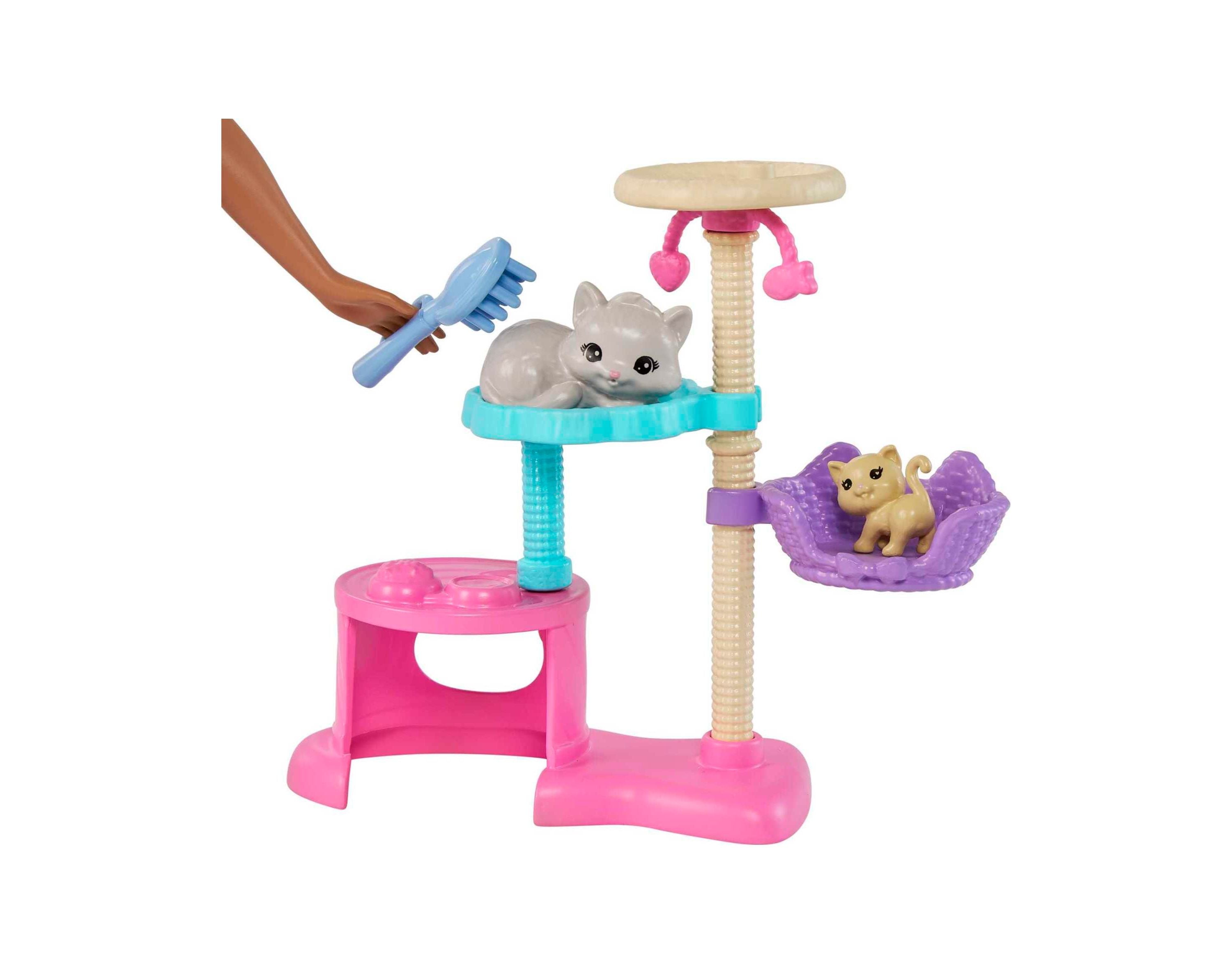 Barbie Kitty Condo Playset with Doll, Pets & Accessories - Interactive Dollhouse for Kids | Pretend Play & Storytelling Fun