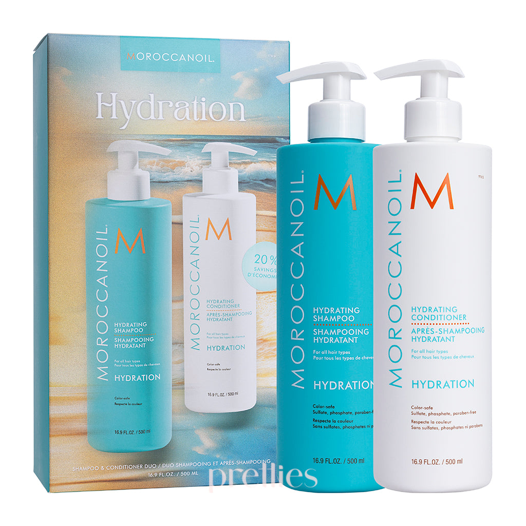 Moroccanoil Hydrating Shampoo & Conditioner Set - 500ml Each - For Dry & Damaged Hair - Salon Quality Hair Care - Perfect for Daily Use & Hair Repair