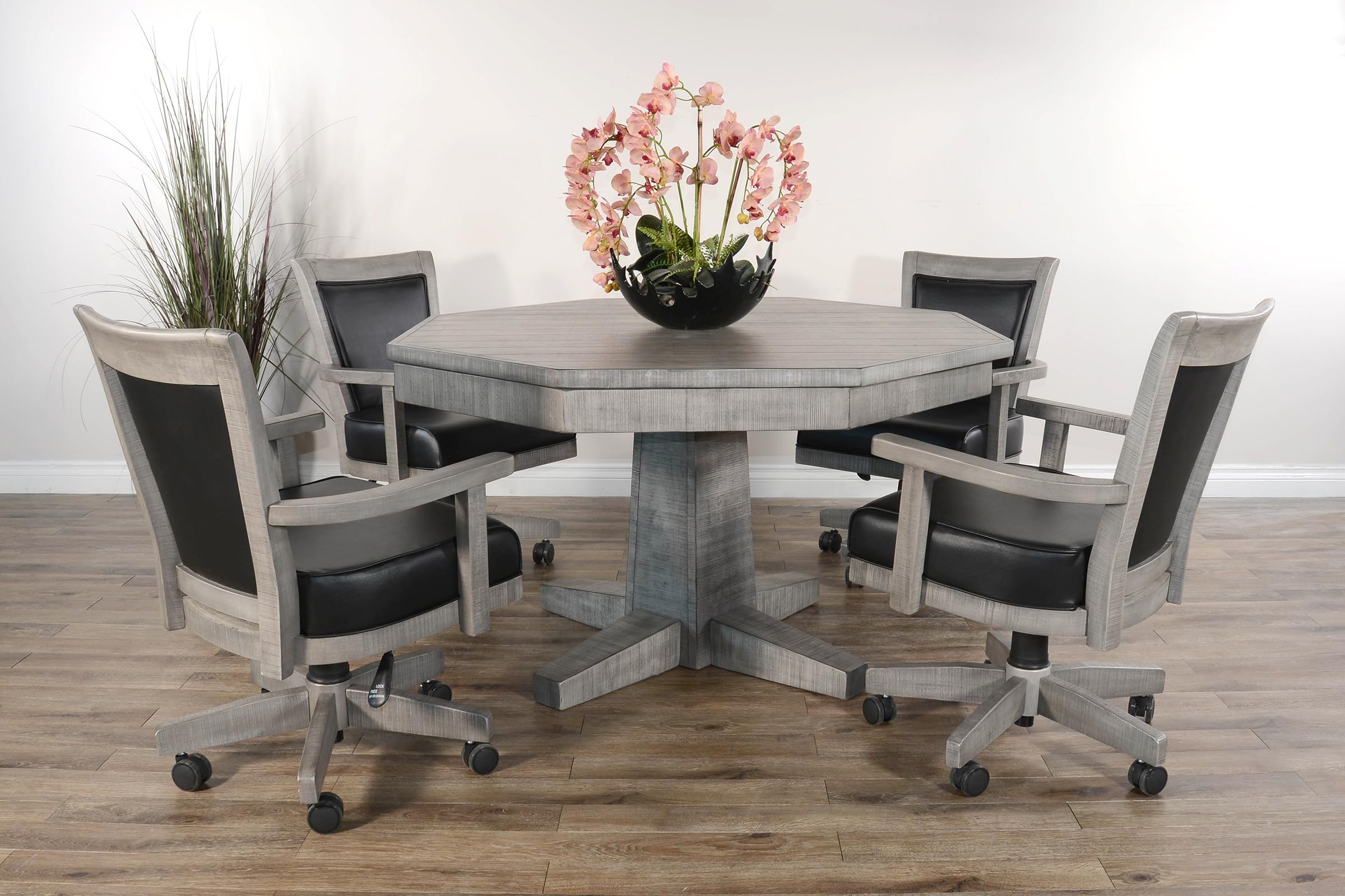 Blaze Poker & Dining Table Set with 4-6 Game Chairs (4 Chairs Included) - Perfect for Game Nights, Poker Parties & Family Dining