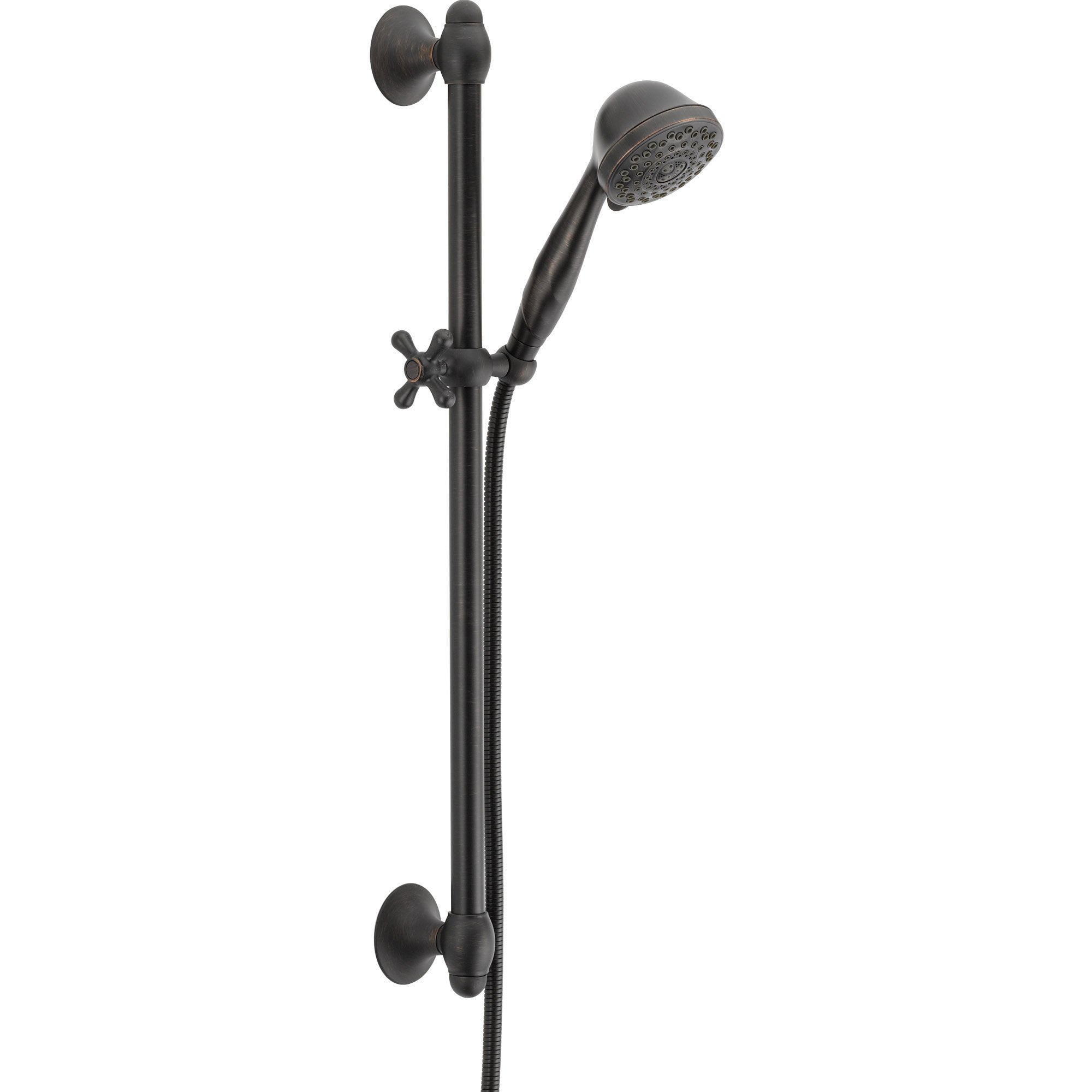 Delta 7-Setting Venetian Bronze Handheld Shower Head with Slide Bar - 567263 - Perfect for Bathroom Renovation & Spa-Like Shower Experience