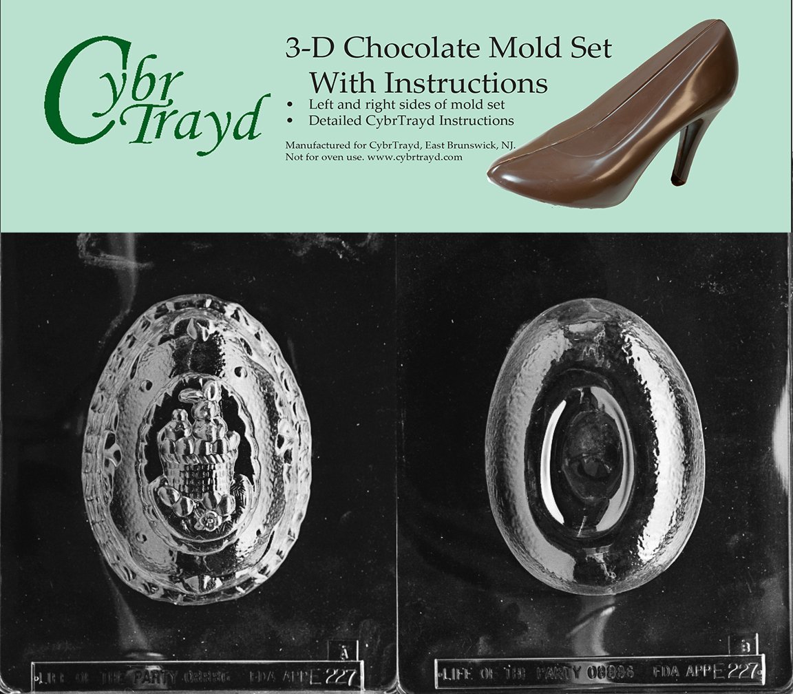 3D Chocolate Candy Mold Kit - Includes Bunny Egg Mold & Step-by-Step Instructions | DIY Easter, Holiday & Party Treats for Home Baking & Gift Giving