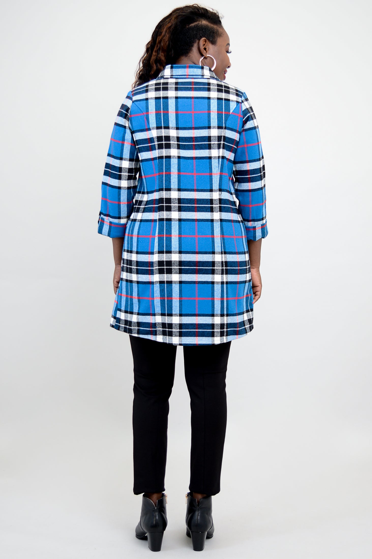 Larissa Tunic Top - French Plaid Cotton Flannel Shirt for Women | Perfect for Fall Layering & Casual Outfits