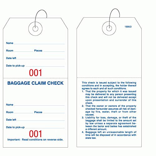 25-Pack Durable White Cardstock Baggage Claim Tags with Red Numbering - Reinforced Eyelet & Knotted Cotton Strings (5.25