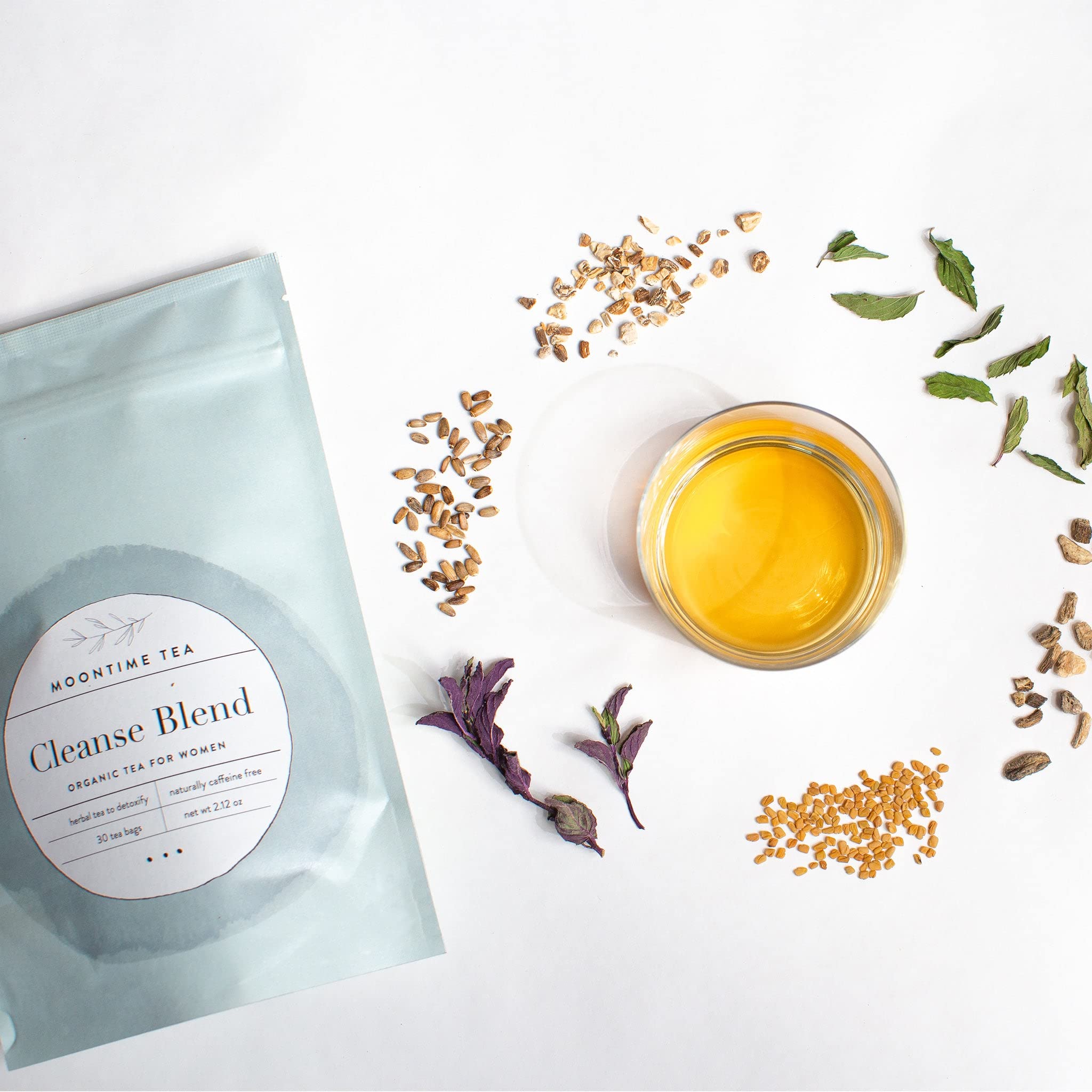 Organic Detox Tea for Women - Mint, Dandelion & Burdock Root Herbal Cleanse - 30 Tea Bags - Weight Loss & Digestive Support - Perfect for Morning Routine or Post-Workout Recovery