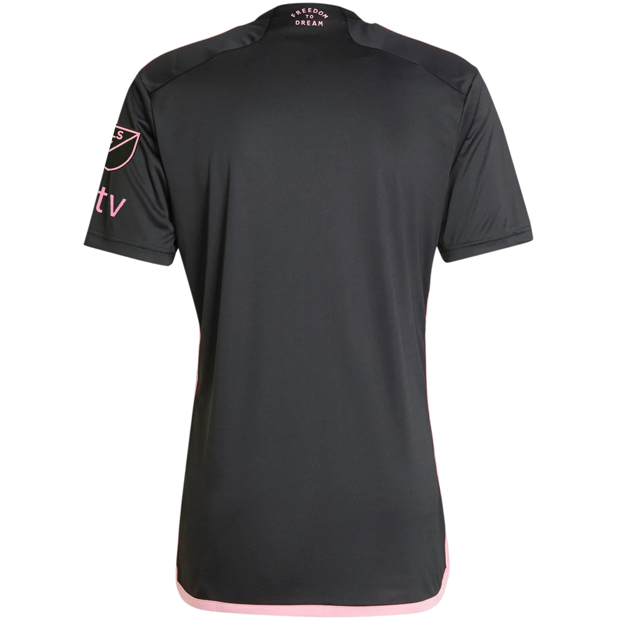 Adidas Inter Miami CF 23/24 Away Jersey with MLS & Apple TV Patches - Black & Pink Soccer Jersey for Men - Perfect for MLS Matches, Fan Events & Soccer Training