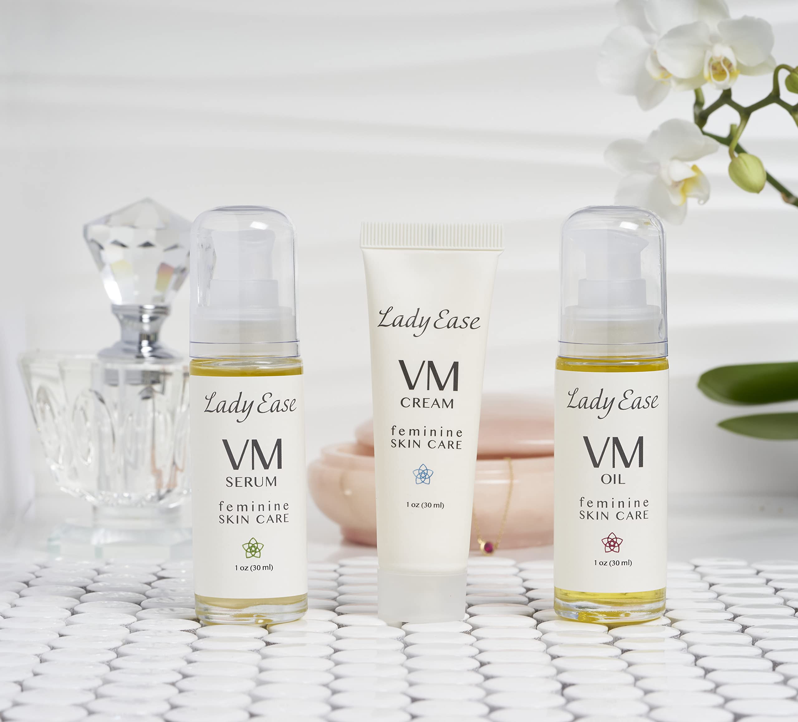 Organic Vaginal Moisturizer Set - VM Oil, VM Serum & VM Cream for Dryness Relief - Hydrating, Nourishing & Soothing Intimate Care - 3oz - Perfect for Menopause, Postpartum & Daily Comfort
