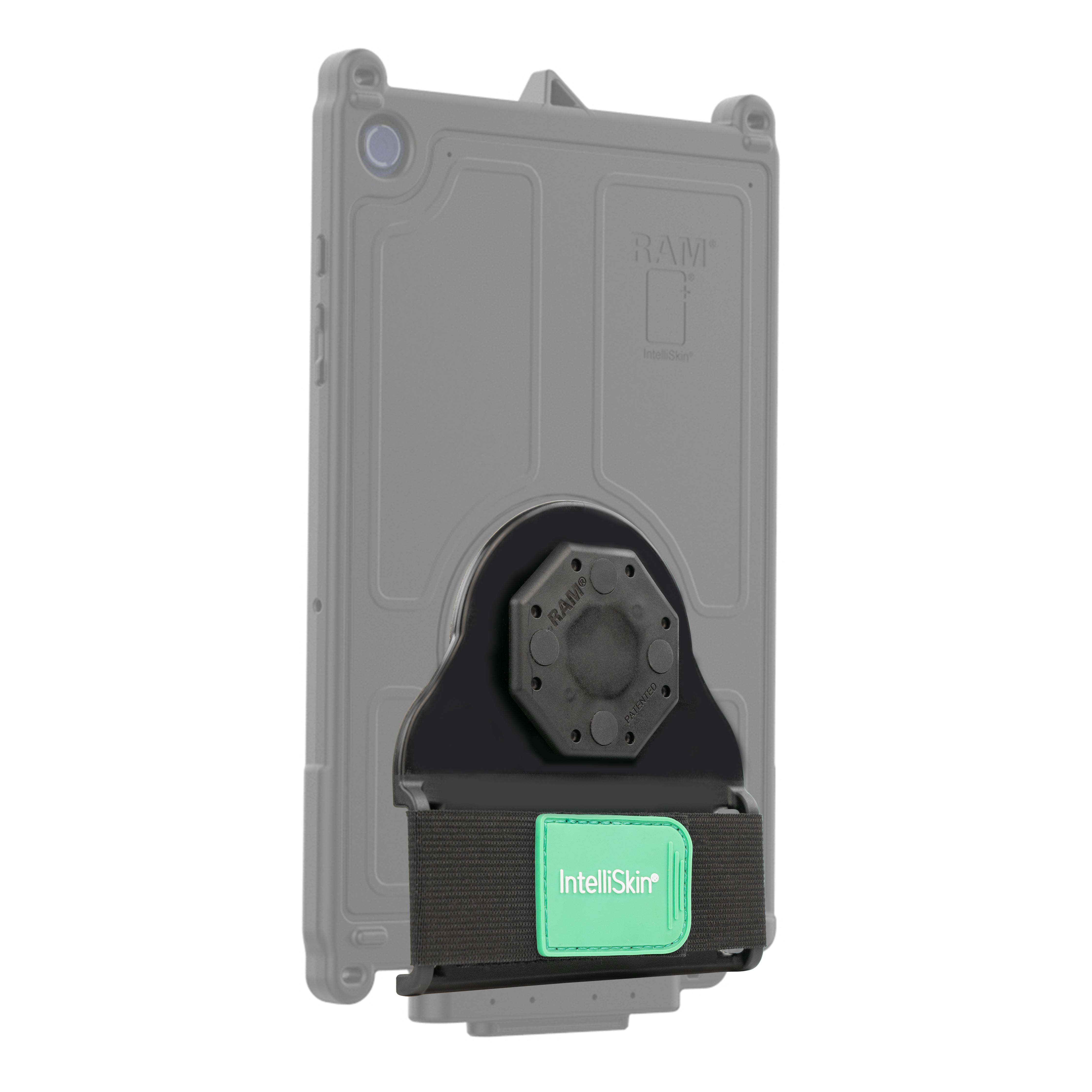 GDS® Uni Conn™ Adapter with Hand Strap for IntelliSkin® - Universal Device Mount for Phones & Tablets - Perfect for Car, Office & Outdoor Use (RAM GDS U1HSU)