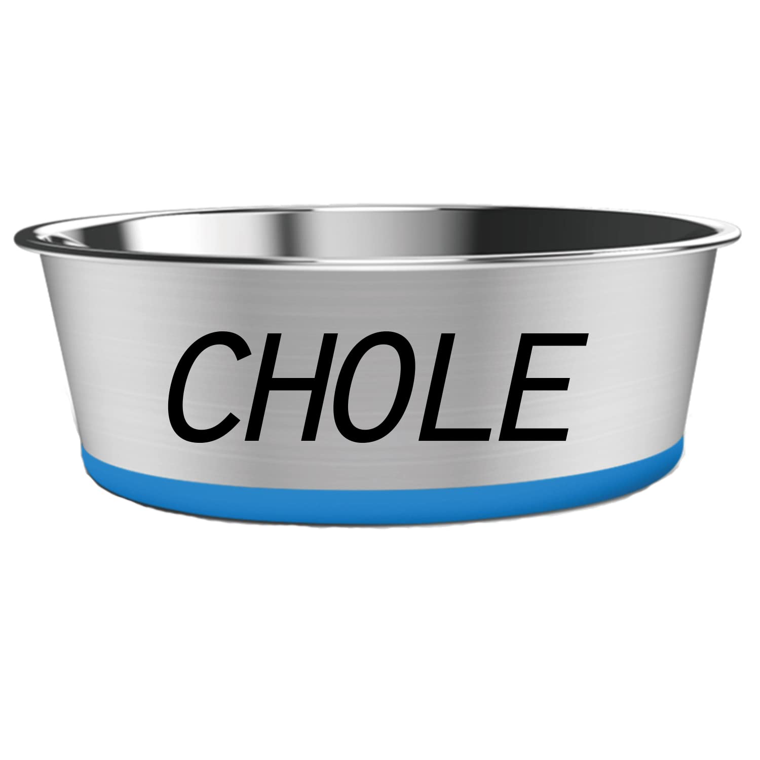 Personalized Stainless Steel Pet Bowl for Dogs & Cats - Custom Name Engraved Large Pet Feeder for Food & Water - Durable & Non-Slip (Blue, Green) - Perfect for Home, Travel & Outdoor Use