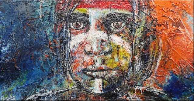 Abstract Realism Aboriginal Warrior Art Print - Unique Indigenous Wall Decor for Home & Office - Perfect for Living Room, Bedroom, or Gallery Display