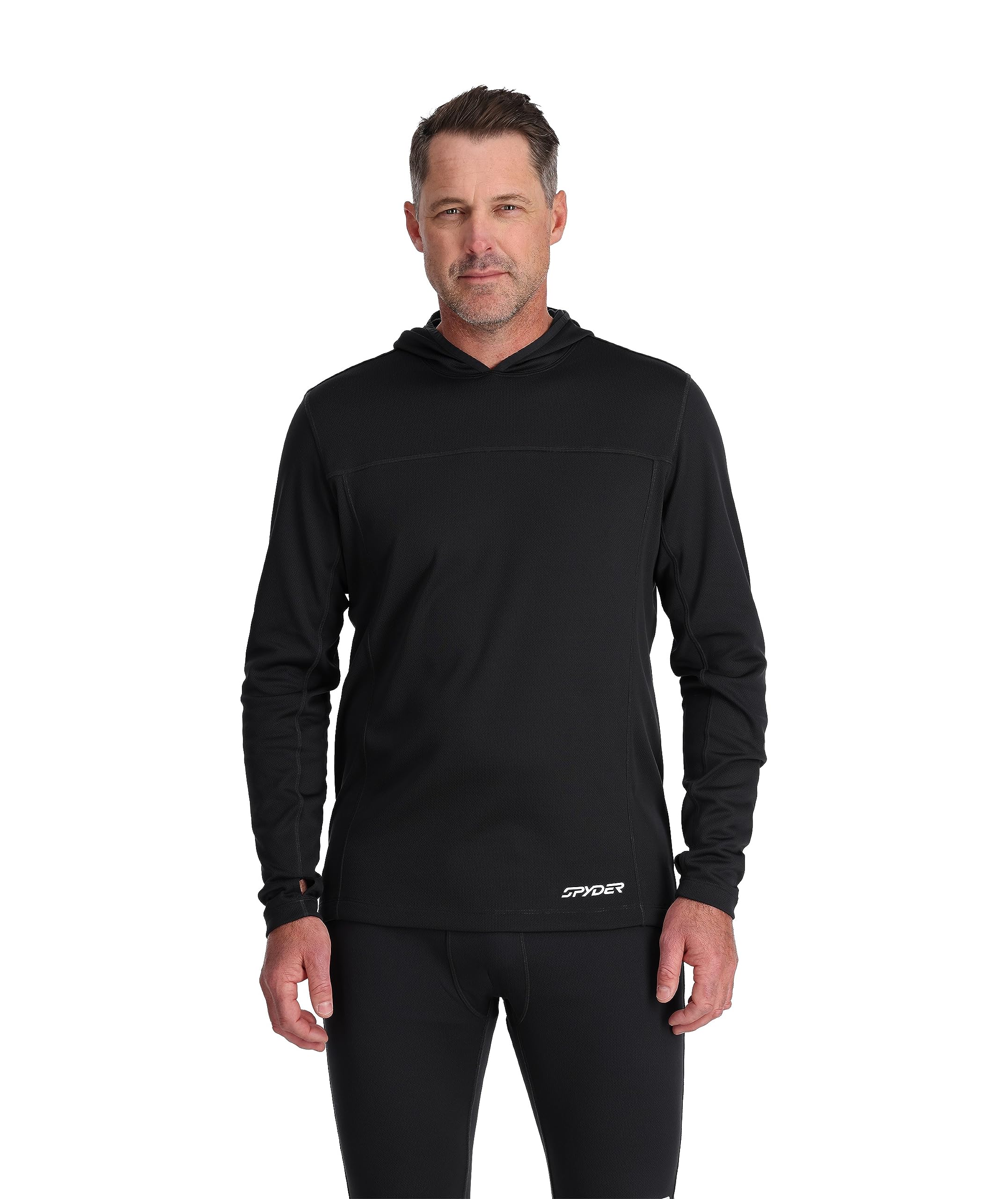 Spyder Men's Charger Hoodie Baselayer - Thermal Ski Jacket for Cold Weather - Perfect for Skiing, Snowboarding & Winter Outdoor Activities