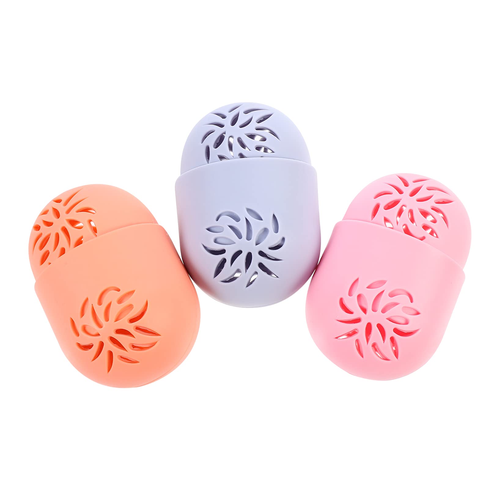 Lurrose 3Pcs Makeup Sponge Holder & Travel Case - Portable Cosmetic Egg Storage Box for Beauty Blender, Powder Puff, Sponge Blender - Perfect for Travel, Home & Salon Organization