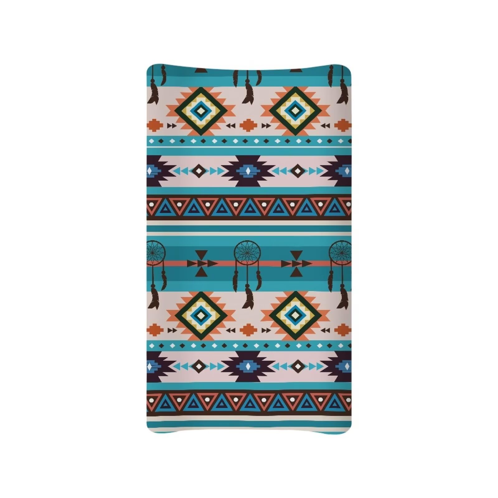 Aztec Stripe Diaper Changing Pad Cover for Baby Boys & Girls - Soft, Breathable, Fits Standard Contoured Changing Pads | Nursery Essential for Diaper Changes, Baby Showers & Gender-Neutral Nursery Decor
