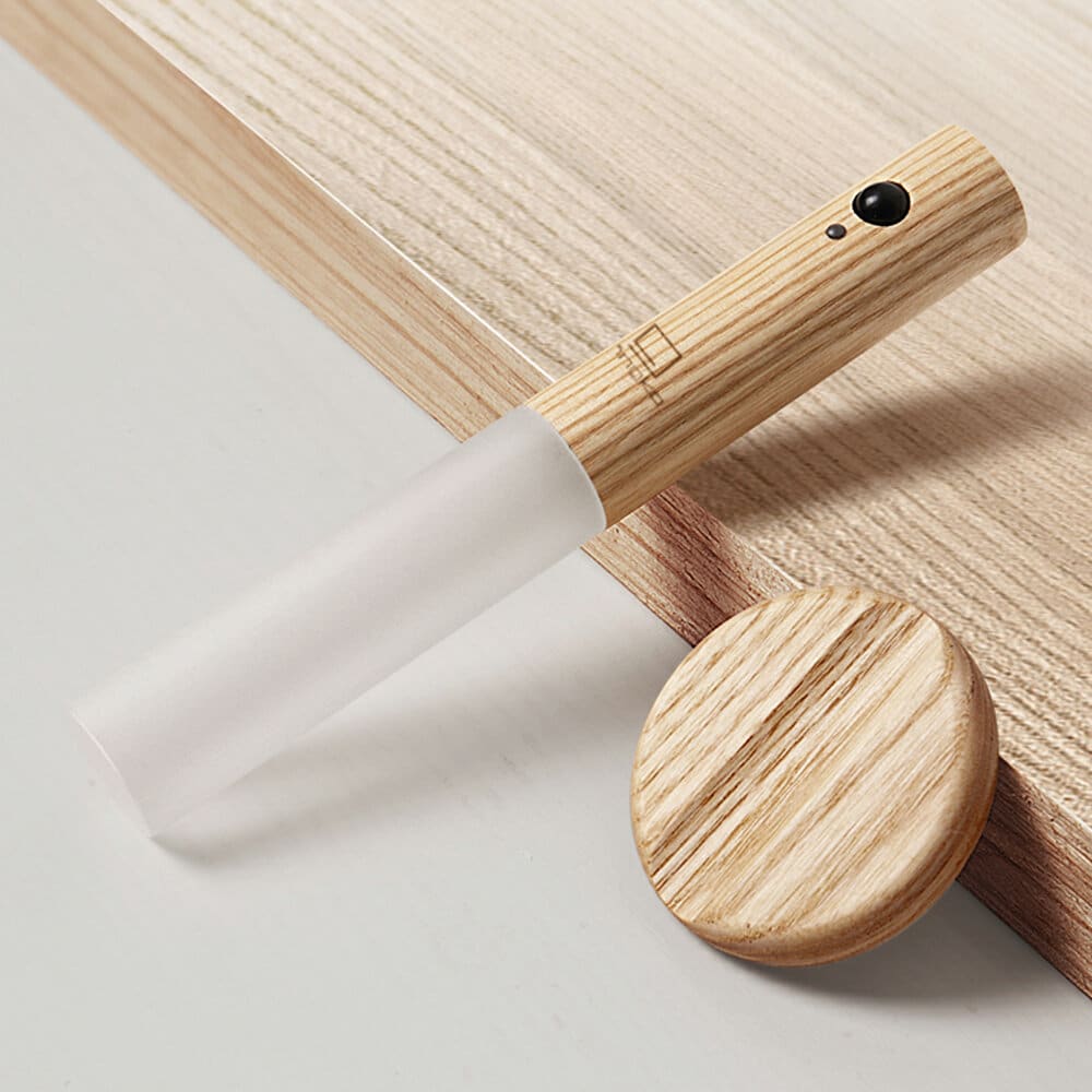 GINGKO Smart Baton Motion Sensor Light - Natural White Ash Wood LED Night Light for Hallway, Bedroom, Staircase & Closet