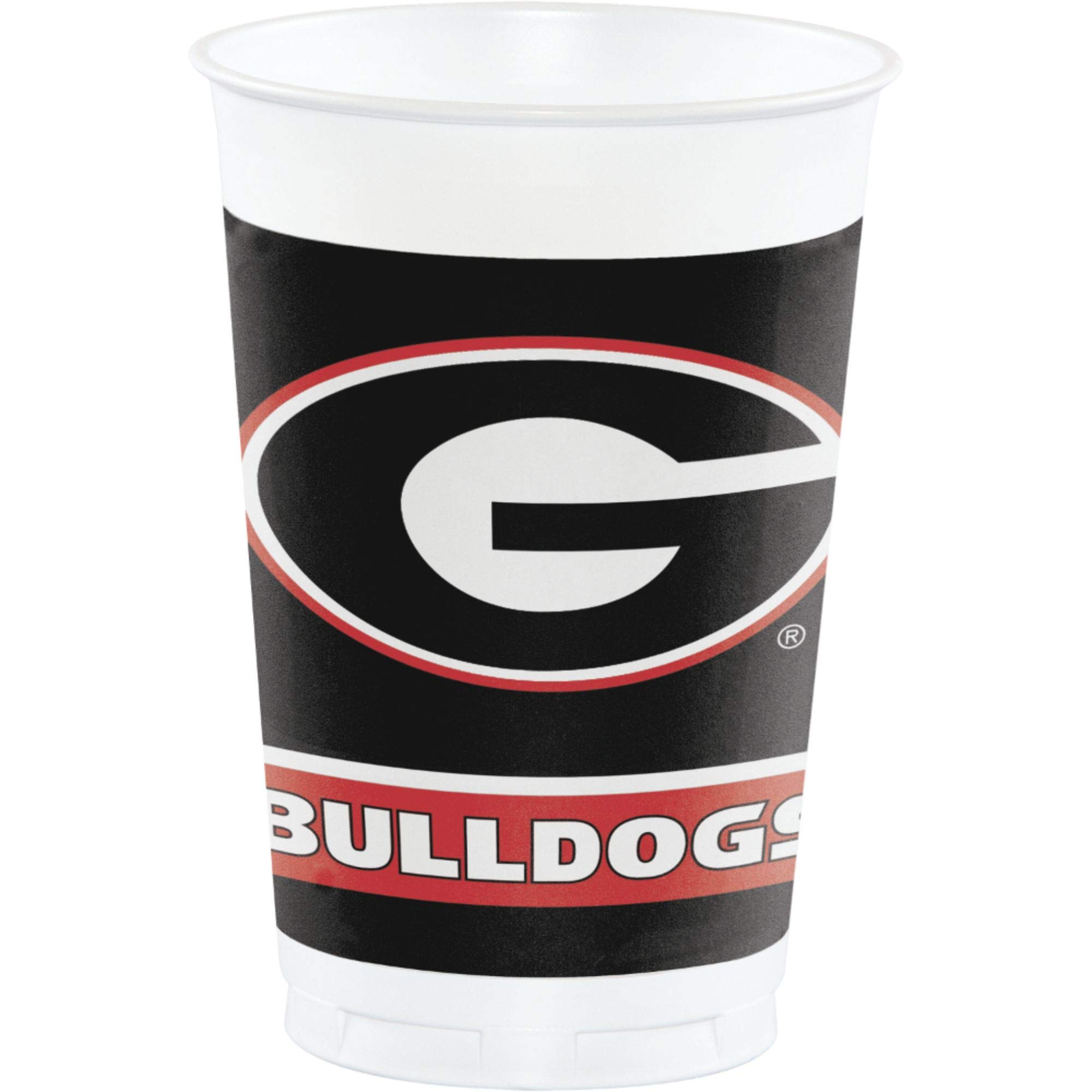 Club Pack of 96 Black and Red Bulldog Printed Party Cups - 5 Inch Disposable Plastic Cups for Beer, Cocktails & College Parties | Perfect for Tailgating, BBQs & Game Day Gatherings