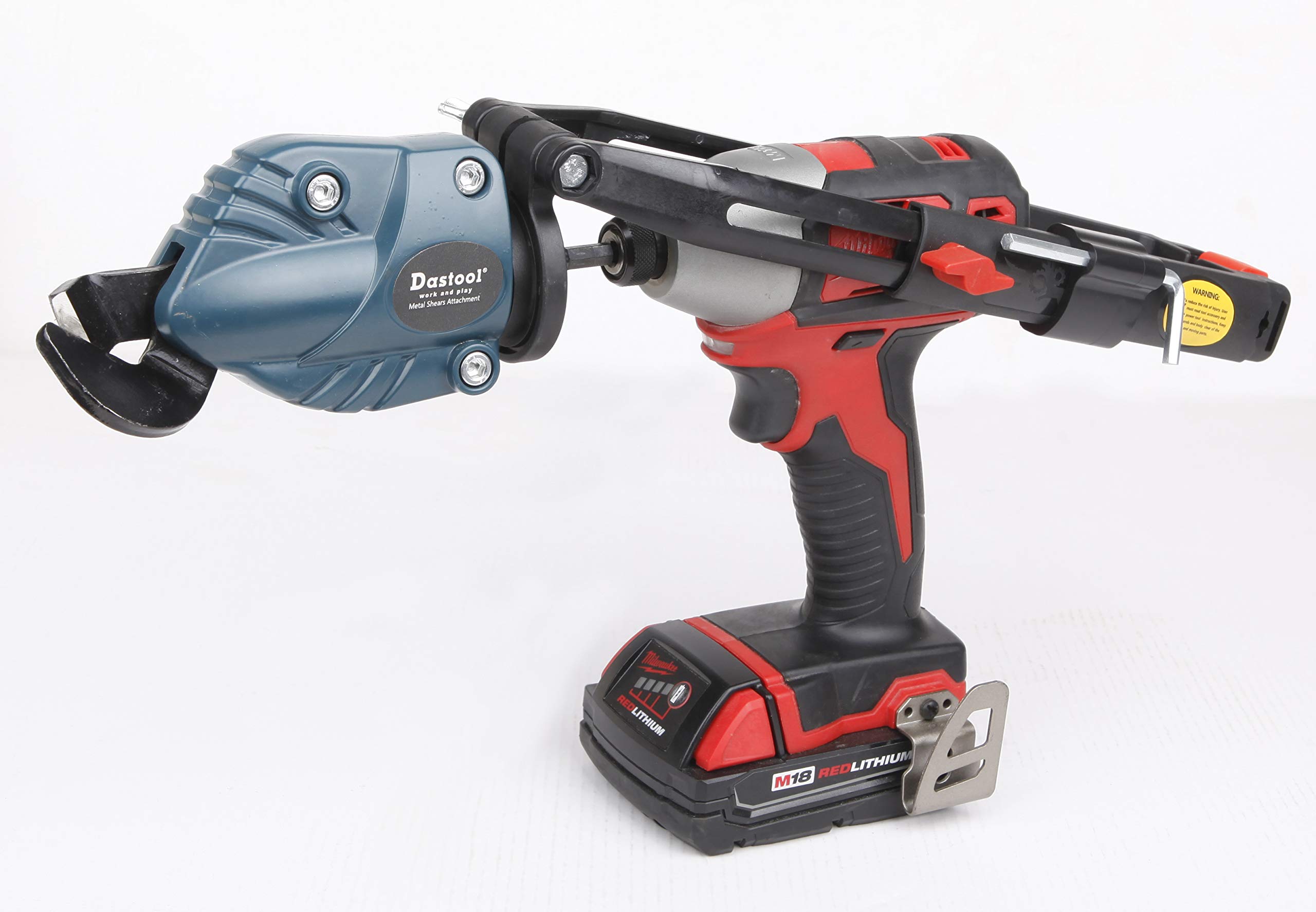 Heavy Duty Metal Shears Attachment for Cordless Drill & Impact Driver - Perfect for Cutting Sheet Metal, HVAC, and DIY Projects