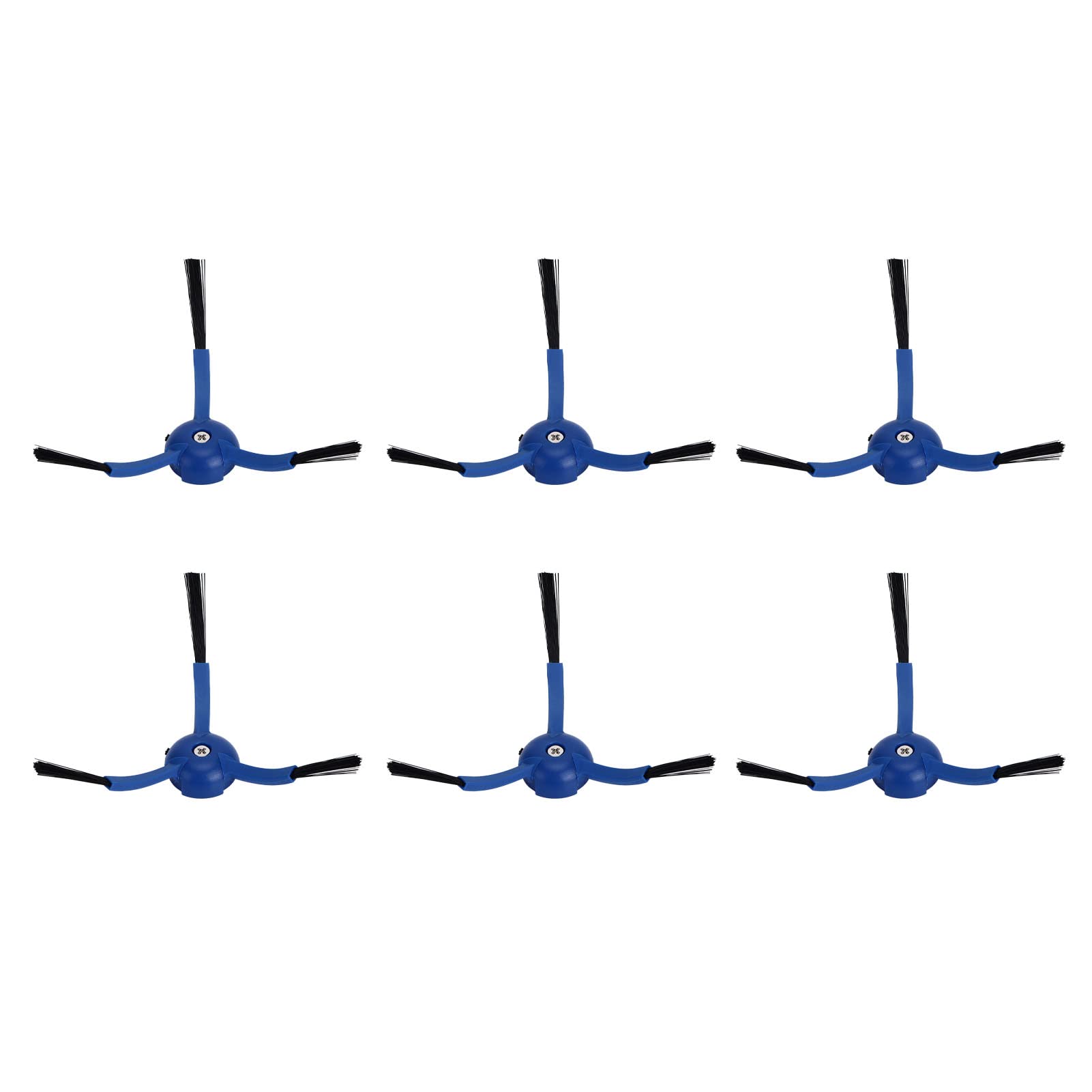 6PCS Soft ABS Vacuum Cleaner Side Brushes - Deep Cleaning Blue Replacement Brushes for Office, Home, and Carpet Cleaning