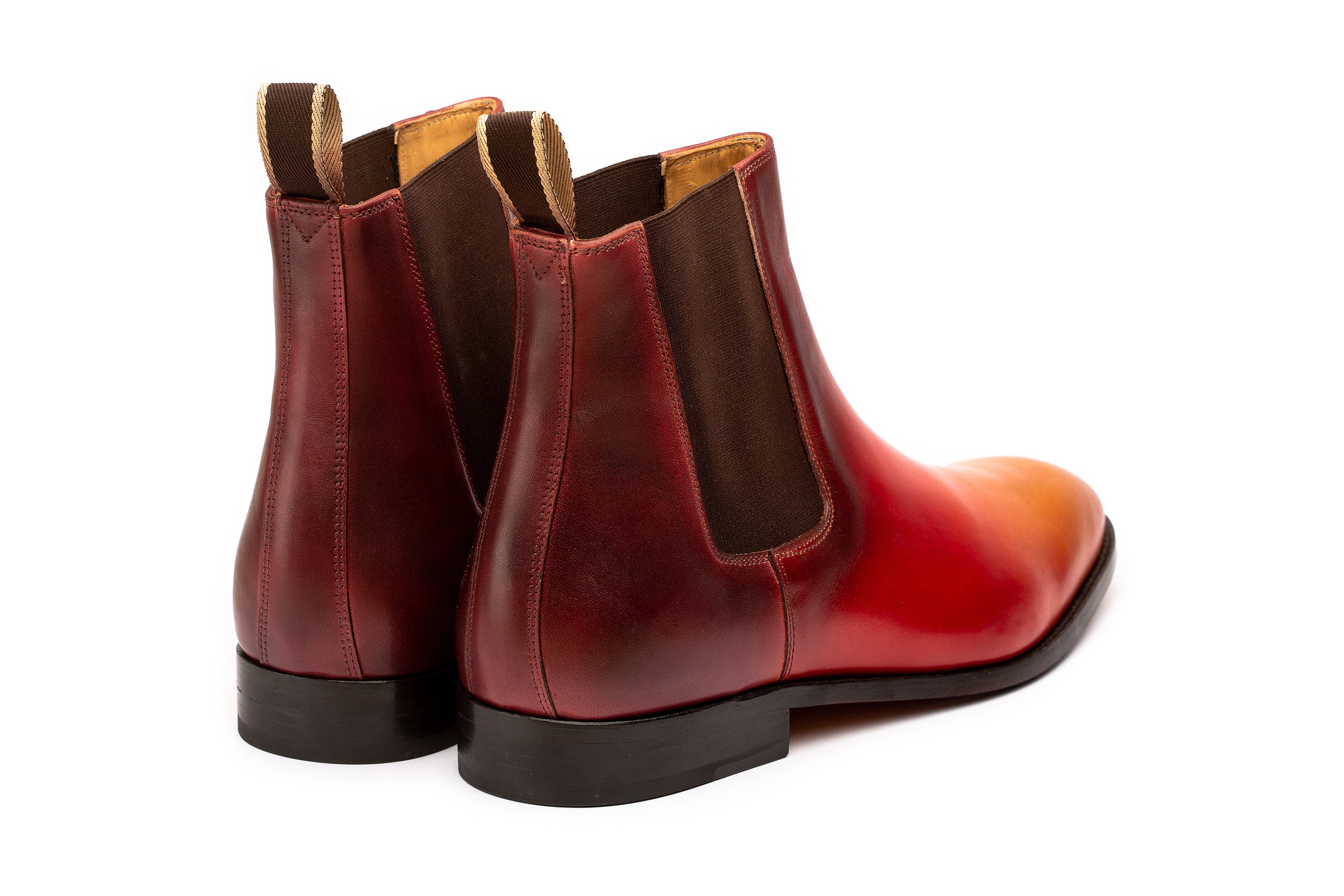 Premium Chelsea Boots for Men - Fire Patina Leather Ankle Boots | Stylish & Comfortable for Casual, Office & Outdoor Wear