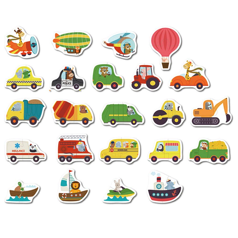 Muised Wooden Animal & Fruit Jigsaw Puzzles - Educational Learning Toys for Kids & Adults - Cognitive Development STEM Gift for Birthdays, Classrooms, and Family Game Nights