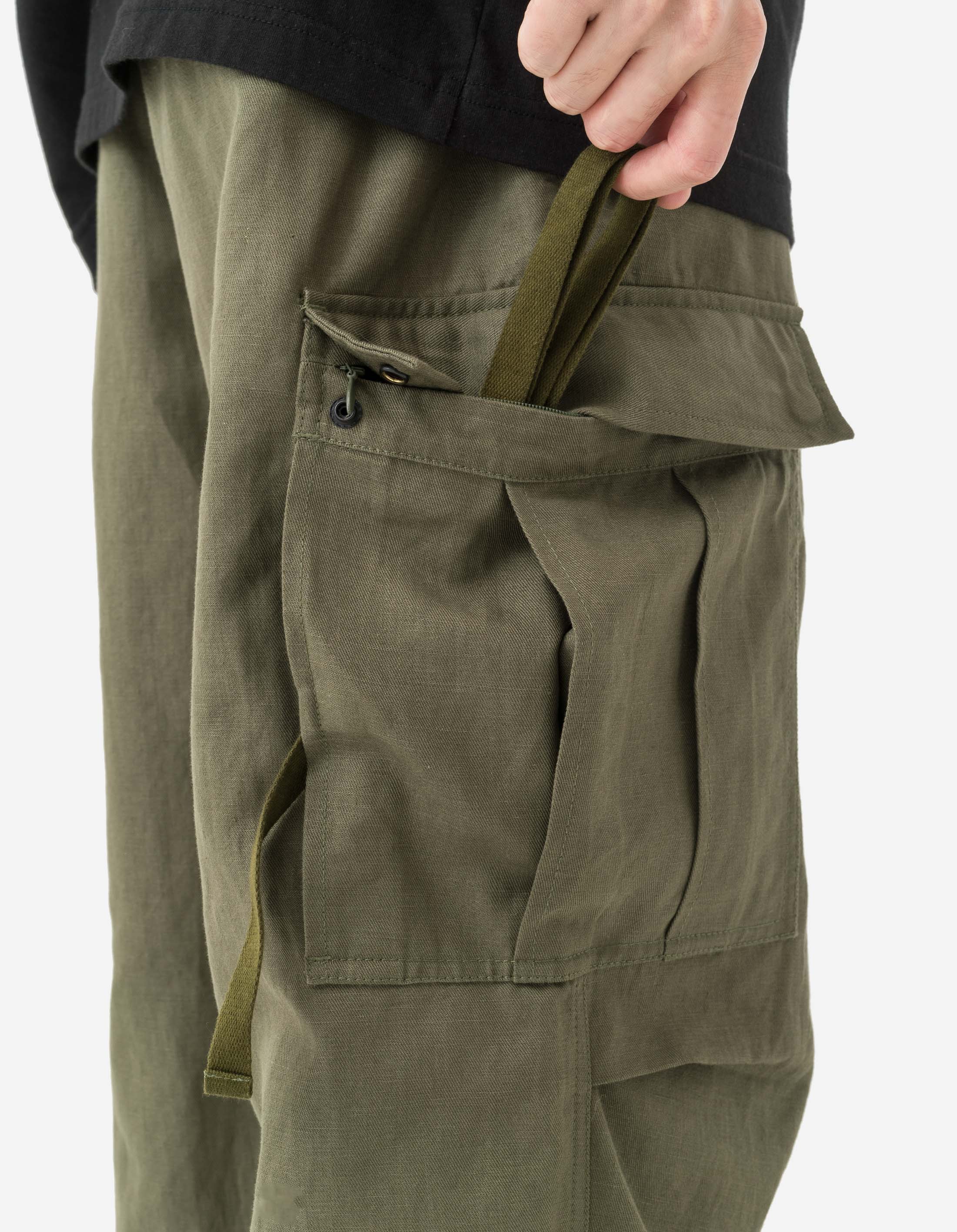 6120 Hemp M65 Cargo Pants for Men - Olive Green Military Style Tactical Pants with Multiple Pockets | Perfect for Outdoor Adventures, Hiking & Casual Wear