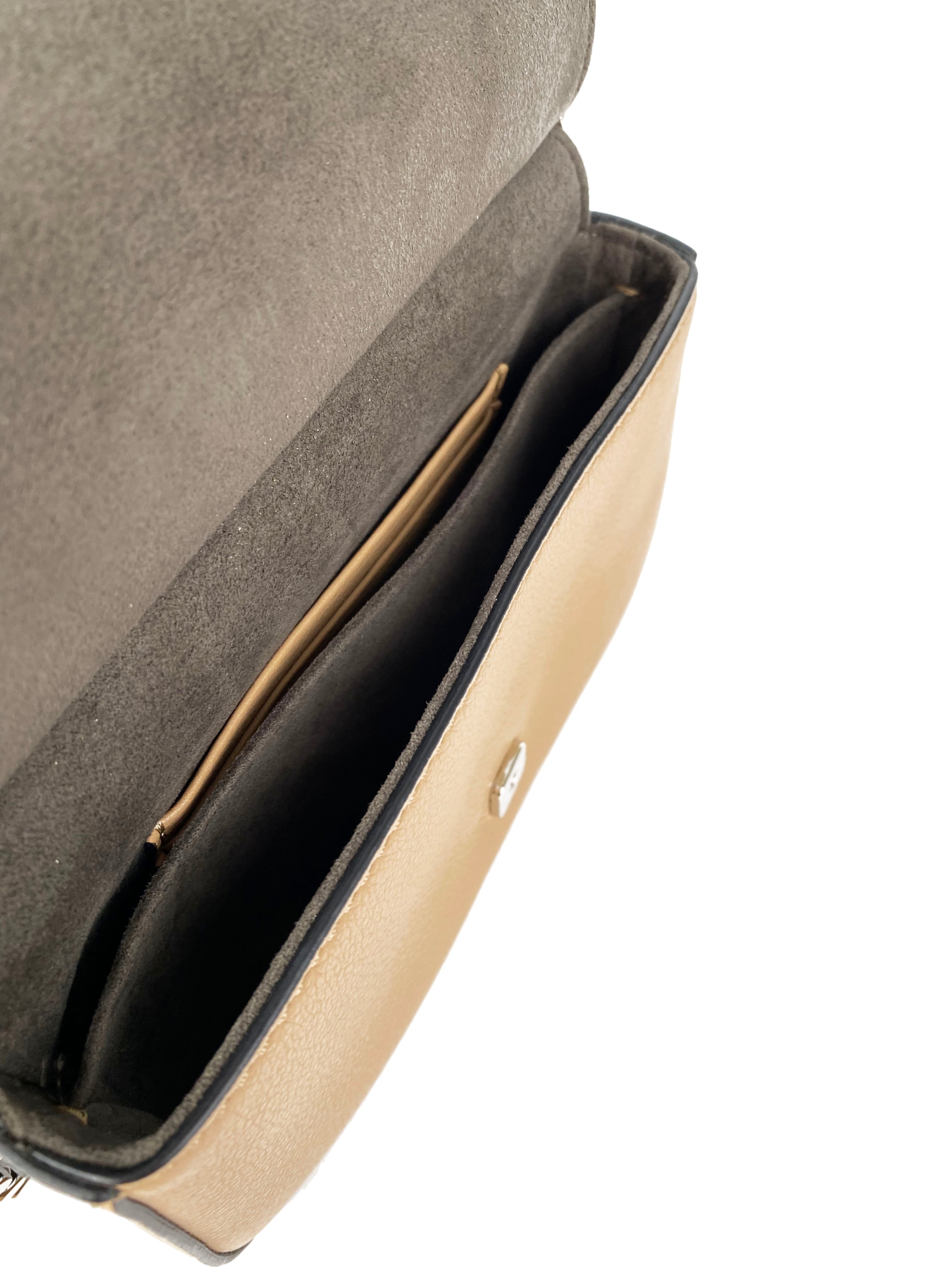Fendi Black & Nude Micro Double Baguette Bag - Luxury Designer Crossbody Purse for Women | Perfect for Evening Parties, Date Nights & Special Occasions