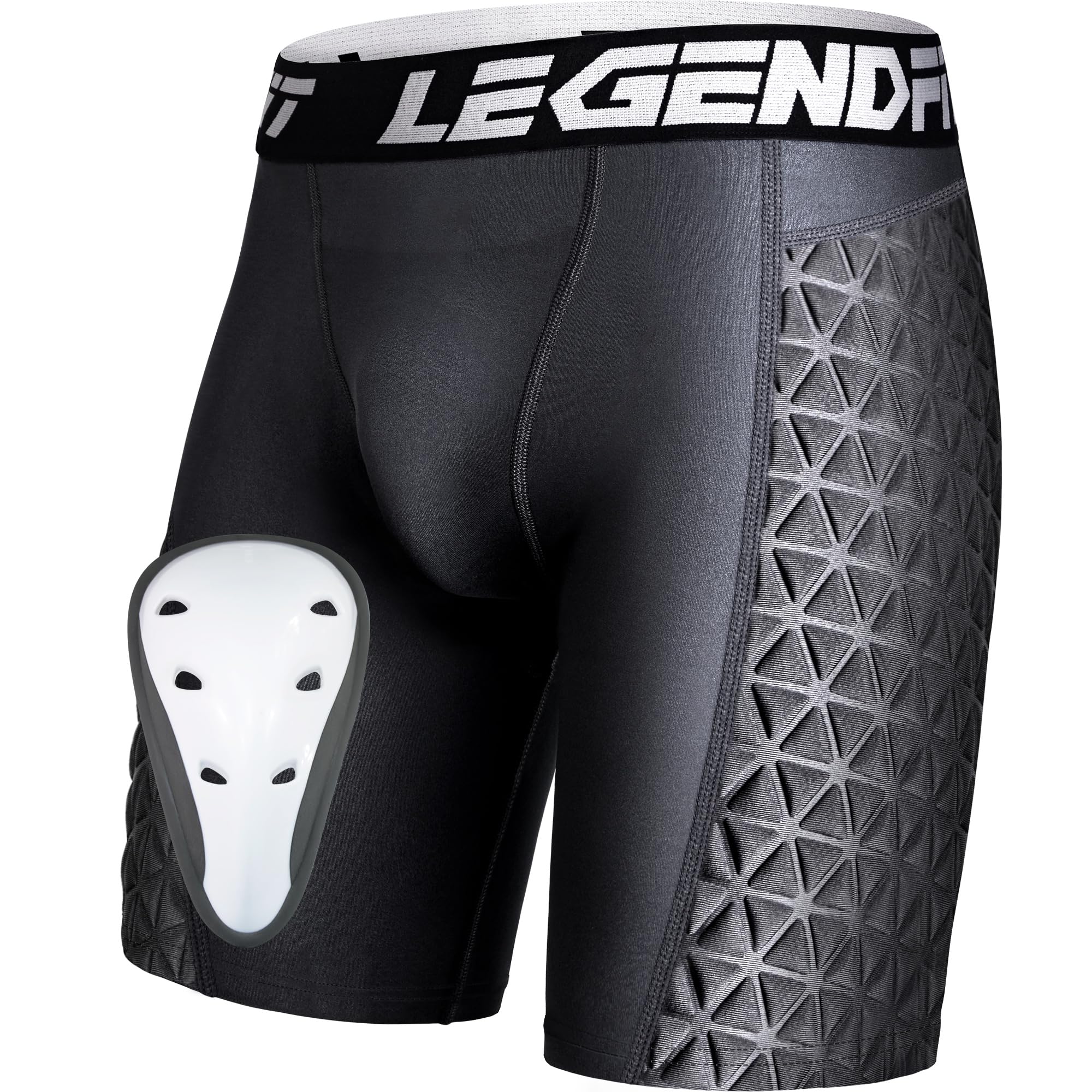 Youth Boys Baseball Sliding Shorts with Protective Cup - Athletic Compression Underwear for Baseball, Football, Lacrosse & Cricket - Perfect for Sports Practice & Games