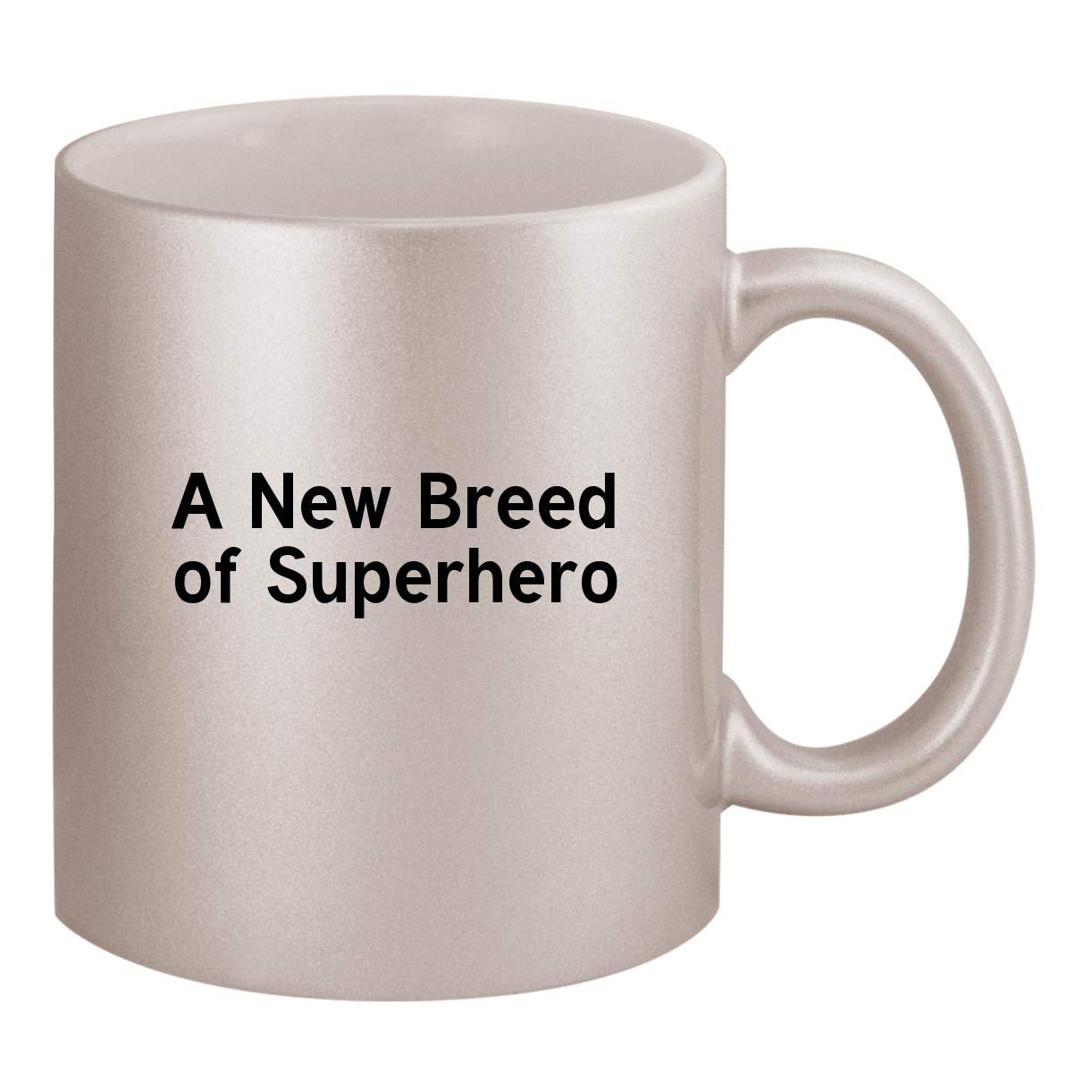 Premium 11oz Silver Ceramic Coffee Mug - Elegant Superhero-Themed Design for Home, Office & Gifts | Dishwasher & Microwave Safe