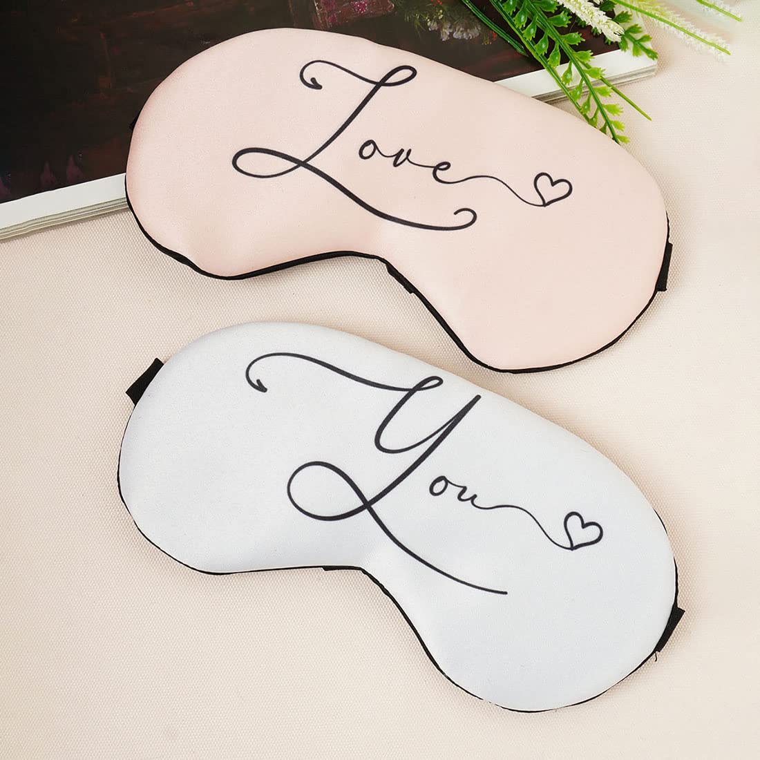 Crazyify Love and You Couple Eye Mask - Printed Sleeping Mask for Men & Women (7.5 x 4 Inches) - Perfect for Travel, Relaxation & Gift for Couples