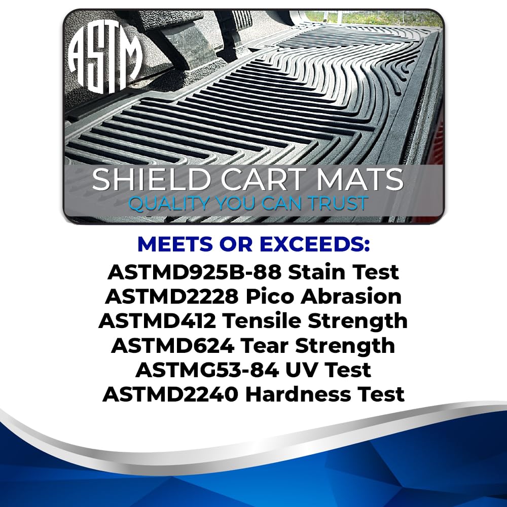 Premium Golf Cart Floor Mat for EZGO TXT - 8mm Thick, ASTM Certified, Family & Club Use - Durable, Non-Slip Protection for Golf Carts, Patented Design - Perfect for Golf Courses, Resorts & Private Clubs