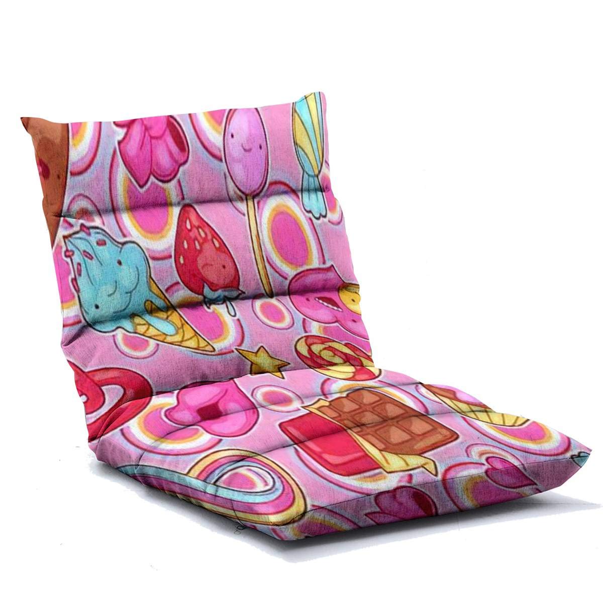 Adjustable Memory Foam Floor Lounger Chair - Ergonomic Folding Sofa for Home, Office, Reading & Gaming - Kawaii Sweets Design for Adults - Perfect for Small Spaces, Meditation & Movie Nights