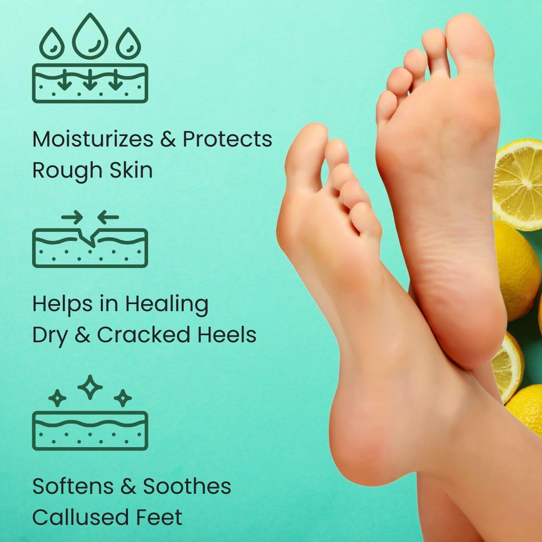 MONA Natural Foot Balm for Dry Cracked Feet & Heels - Moisturizing Foot Cream for Athletes & Runners - Callus Repair & Foot Odor Treatment with Eucalyptus & Lemon - 2.0 Oz - Perfect for Post-Workout Recovery & Daily Foot Care