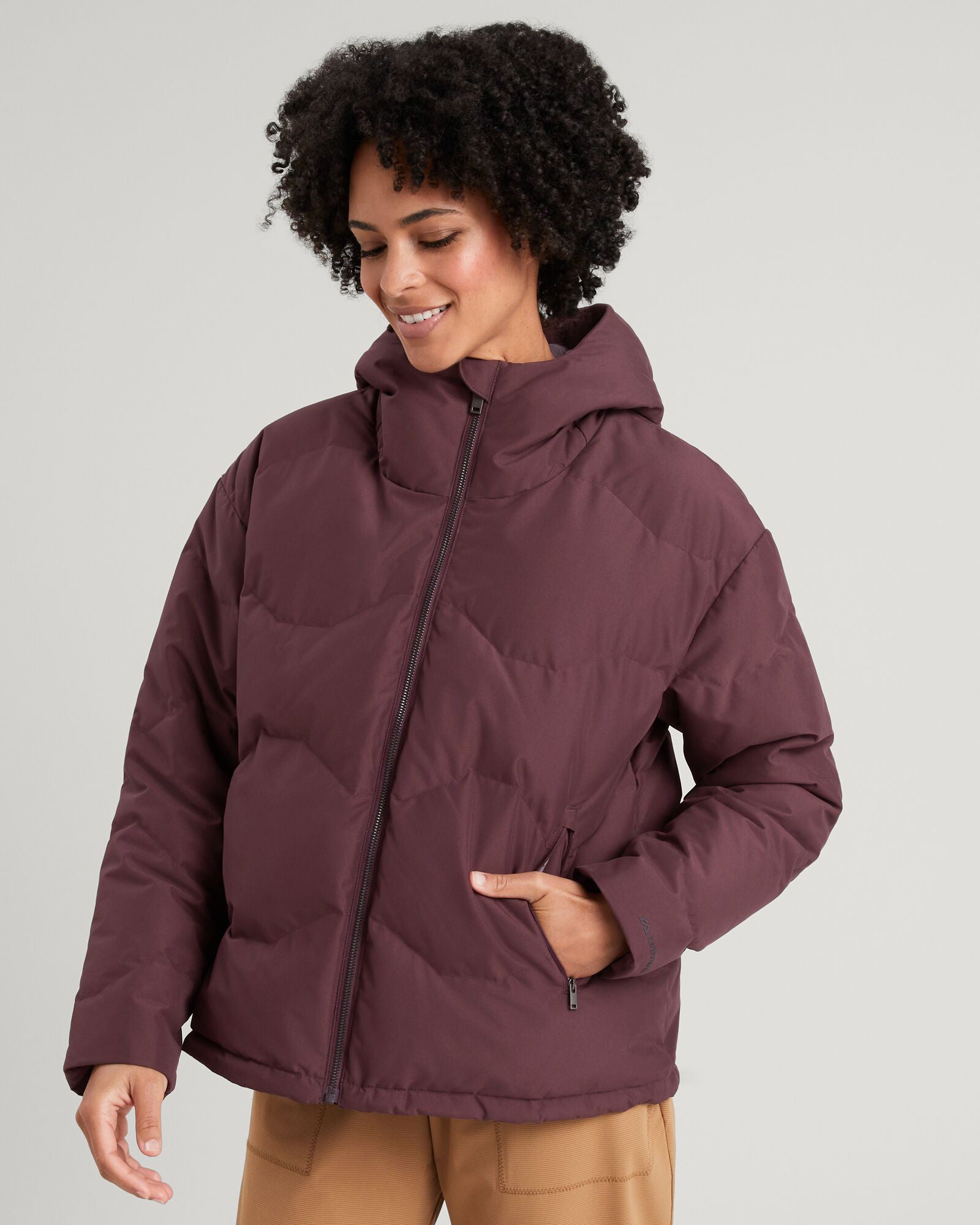 Women's Frisco X Hooded Down Jacket - Lightweight Warm Winter Coat with Pony Fur Trim | Perfect for Outdoor Activities & Cold Weather Fashion