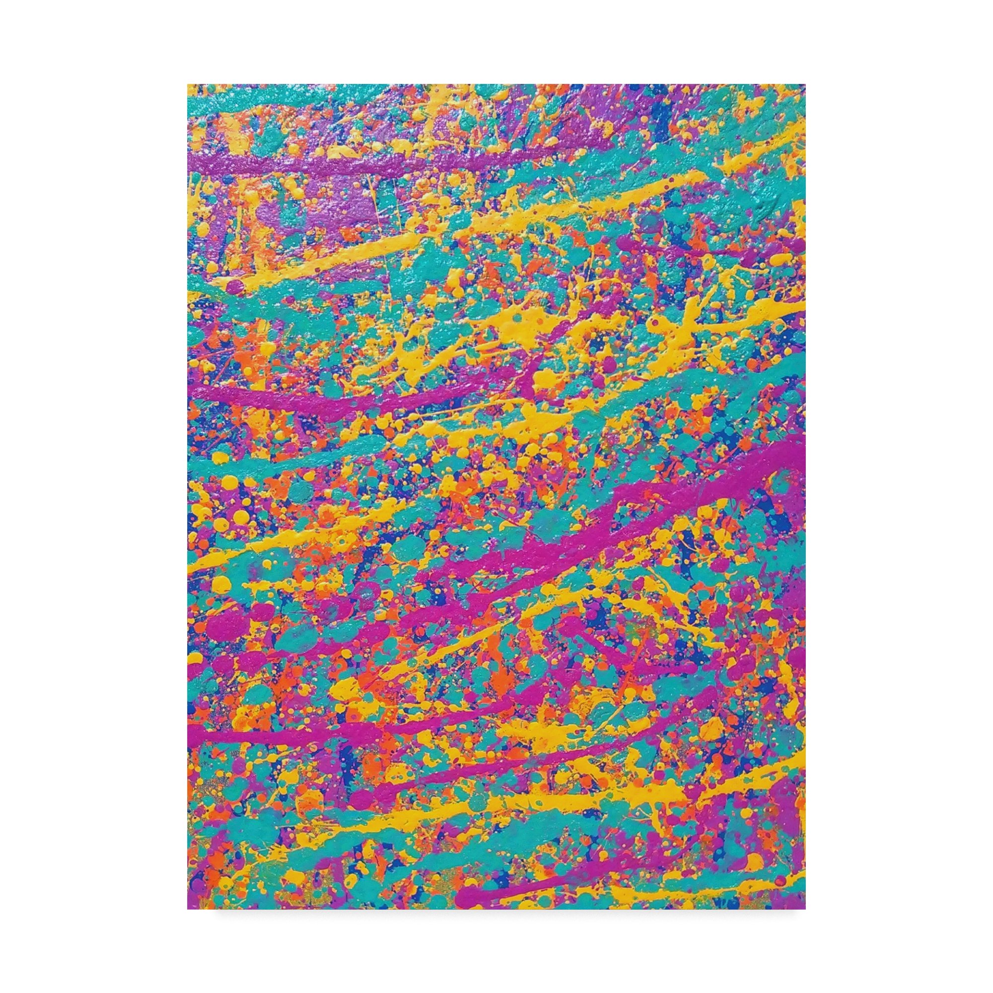 Abstract Graffiti Splash Candy Art Print - 14x19 Inch Modern Wall Decor for Living Room, Bedroom & Office - Vibrant Pop Art Home Decor