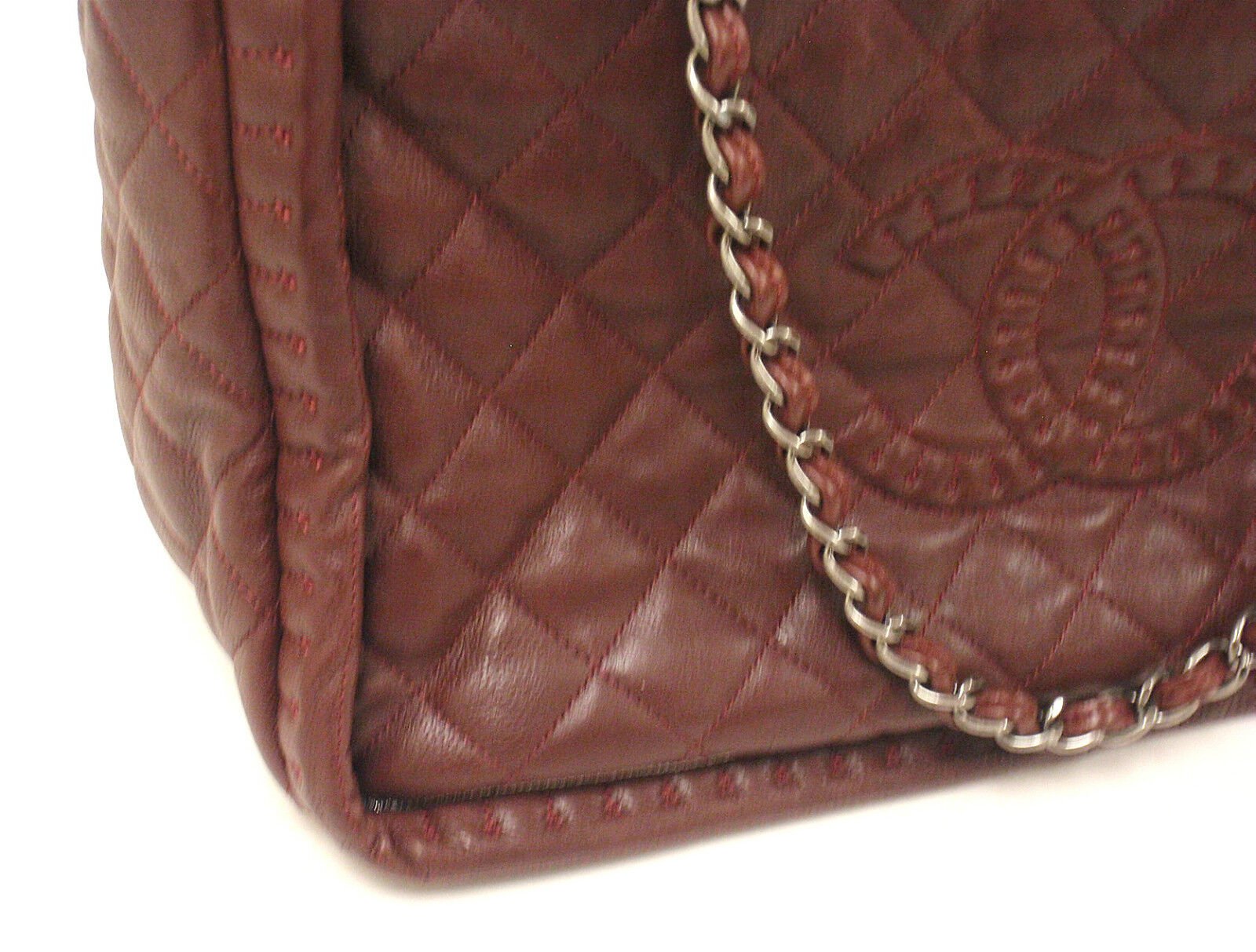 Authentic 2012 Chanel Istanbul Soft Caviar Tote Bag - Burgundy Leather Handbag for Women | Luxury Designer Purse for Work, Travel & Evening Events