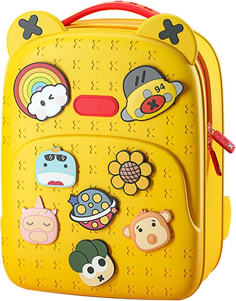 Rahisa Waterproof Kids Backpack - Lightweight School Bookbag for Boys & Girls Ages 3-12 | Durable Unisex Children's Backpack with DIY Patches | Perfect for School, Travel & Outdoor Adventures