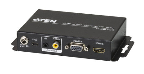 Aten VC812 HDMI to VGA Converter with Audio Support and Scaler - Perfect for Home Theater, Gaming, and Office Presentations