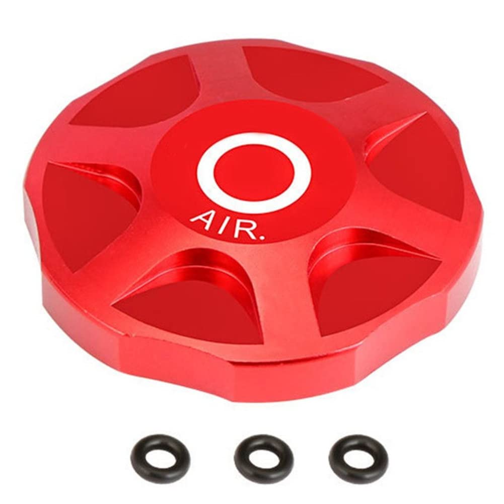 Aluminum Alloy Bicycle Fork Valve Cover - Red Bike Front Stem Cap for MTB/Road Bikes | Durable Cycling Accessory for Mountain & Commuter Bicycles