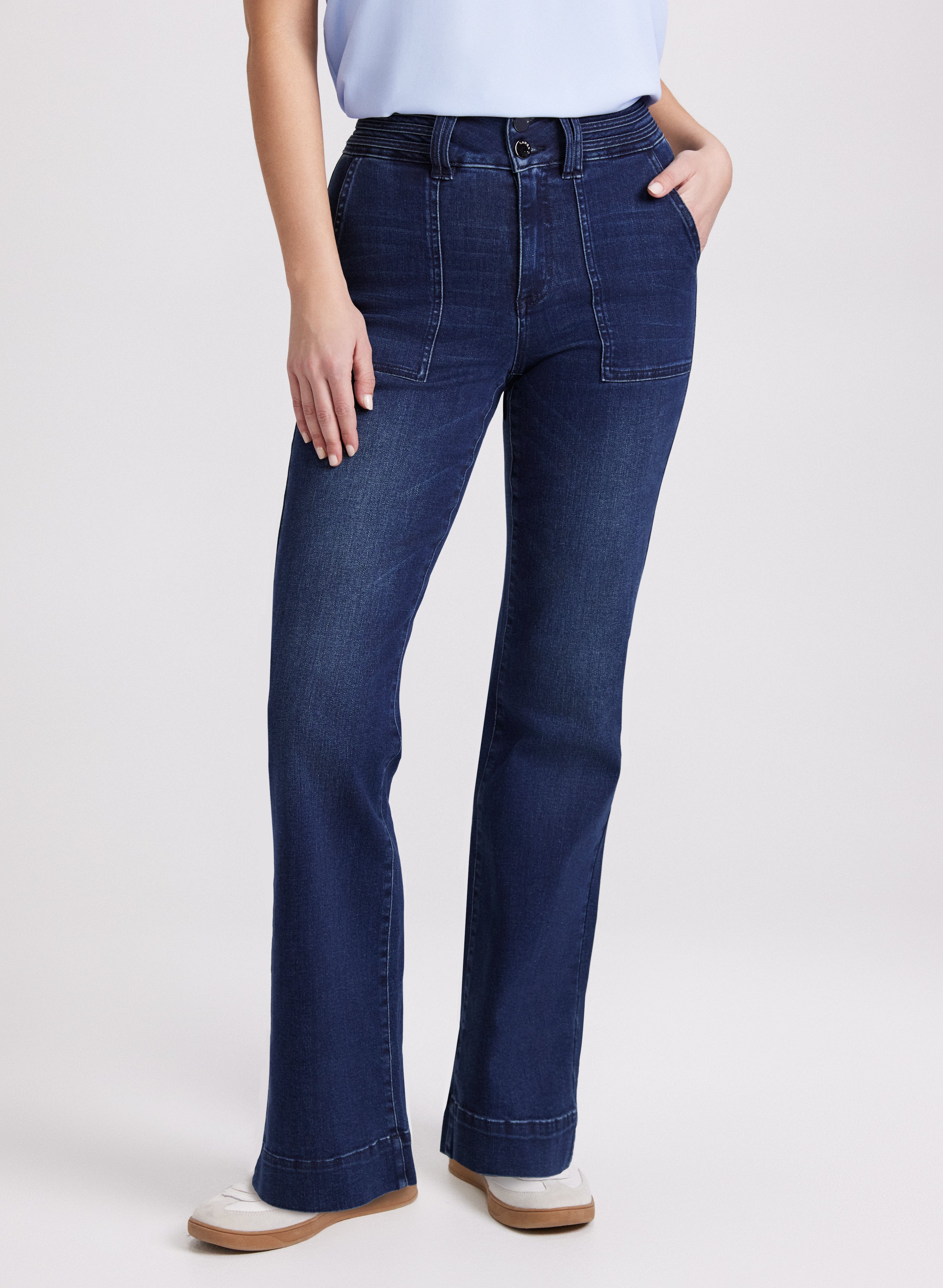 Flare Leg Jeans for Women - Blue High Waist Denim Pants | Laura 3010331 0257 455 | Perfect for Casual Wear, Date Night & 70s Retro Style