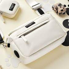 Premium Dog Walking Bag Bundle in Oyster White - Hands-Free Waist Pack for Treats, Poop Bags & Essentials - Perfect for Hiking, Jogging & Daily Dog Walks