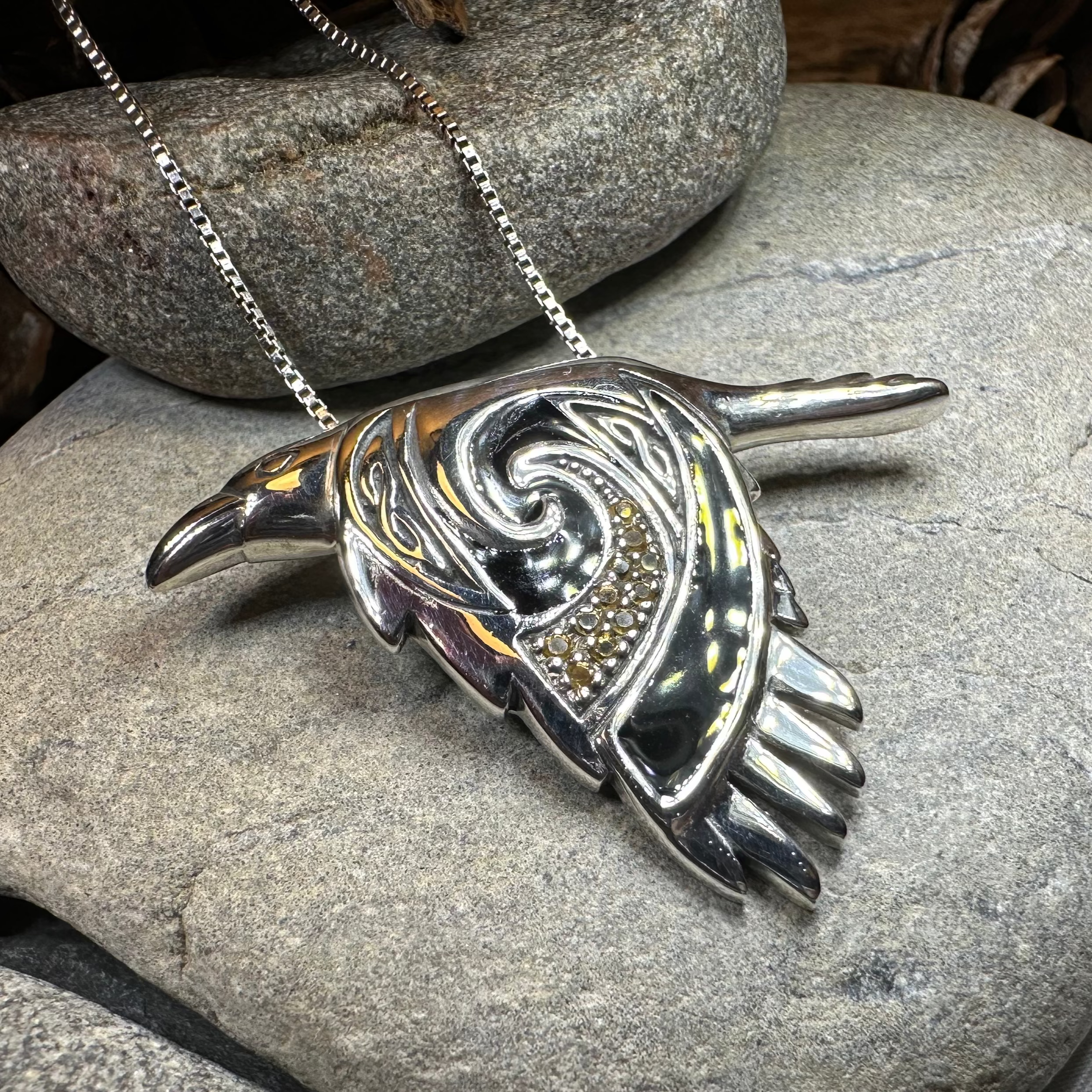 Celtic Raven Necklace for Women - Viking Jewelry with Norse Mythology Symbol - Perfect for Pagan, Gothic & Medieval Fashion Lovers