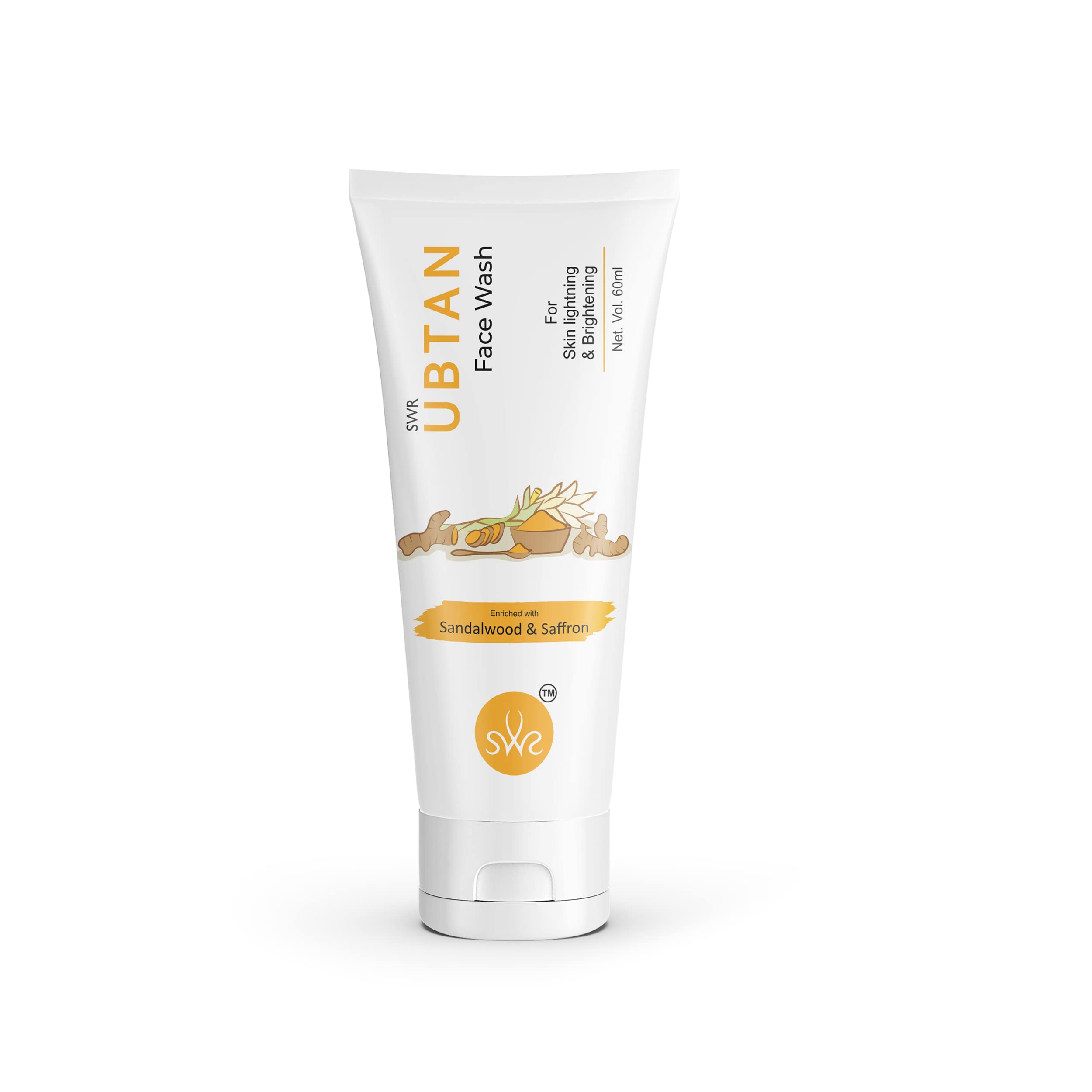 Ubtan Face Wash & Soap with Glutathione for Skin Lightening & Brightening - Natural Whitening Cleanser for Women & Men - Perfect for Daily Skincare Routine & Glowing Complexion