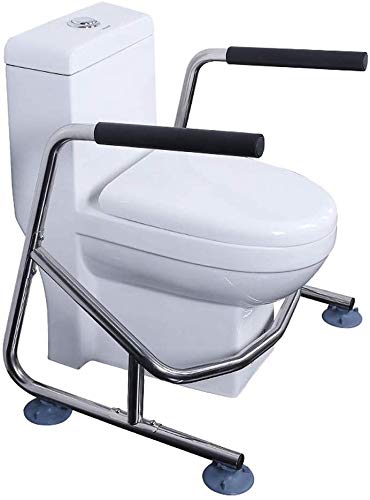 Stainless Steel Shower Bench with Safety Rail - Anti-Slip Bathroom Handrail for Elderly, Disabled & Pregnant - Toilet Safety Frame for Accessible Bathing & Fall Prevention - Ideal for Seniors, Mobility Assistance & Post-Surgery Recovery