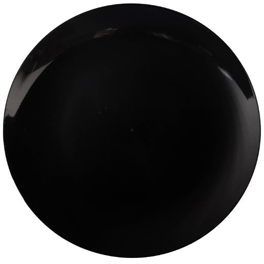 Burgundy White and Black Round Plastic Plates - 12-Pack Disposable Dinner Plates for Parties, Picnics, BBQs, and Events - Floral Design