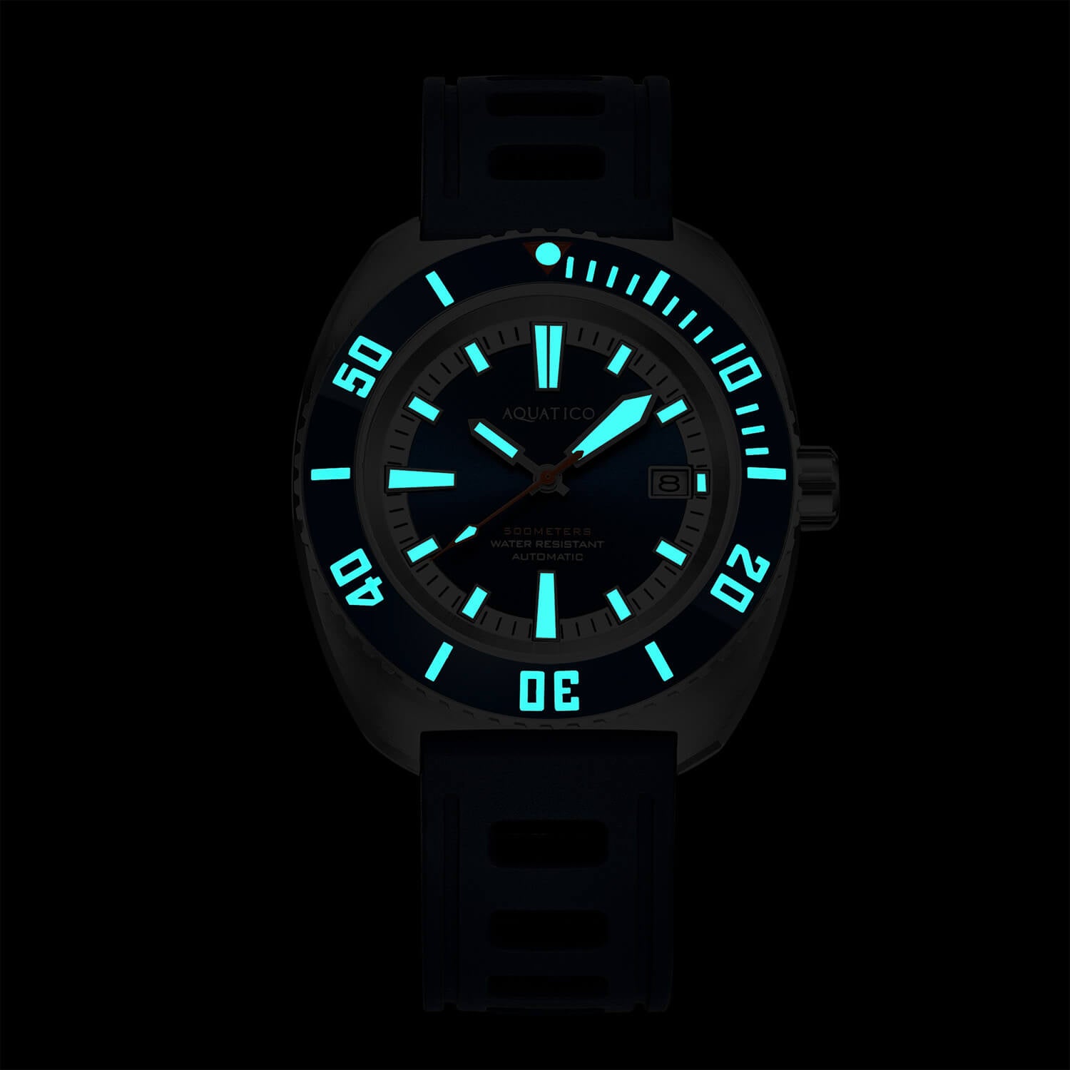 Aquatico Oyster Black Dive Watch - Waterproof 200M Professional Scuba Diving Watch for Men with Luminous Hands | Perfect for Deep Sea Diving, Snorkeling & Water Sports