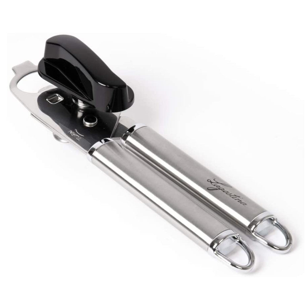 LAGOSTINA Stainless Steel Can Opener - Smooth Edge, Easy Grip Handle - Perfect for Kitchen, Camping & Emergency Prep (Model L812781013)
