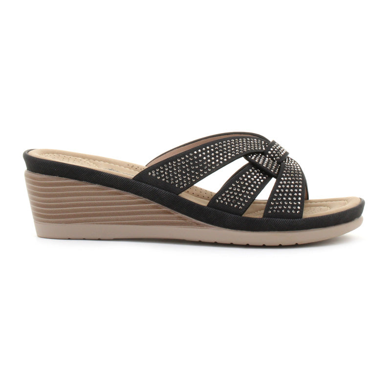 Women's Comfortable Magenta Wedge Sandals for Summer - Casual Beach Walking, Outdoor Parties & Vacation Outfits