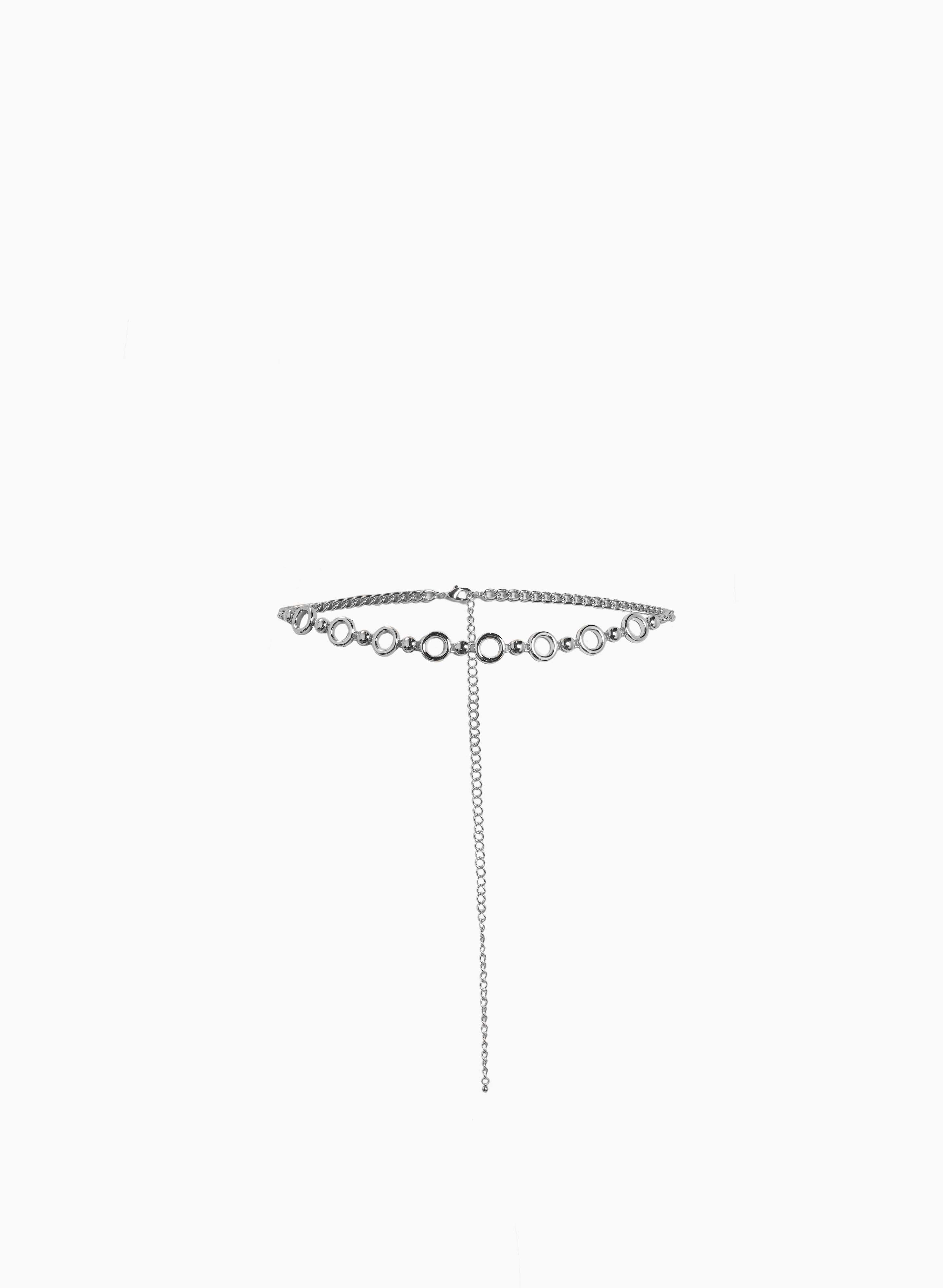 Stylish Chain Belt with Circular Inserts - Trendy Women's Fashion Accessory for Casual Outfits & Evening Wear