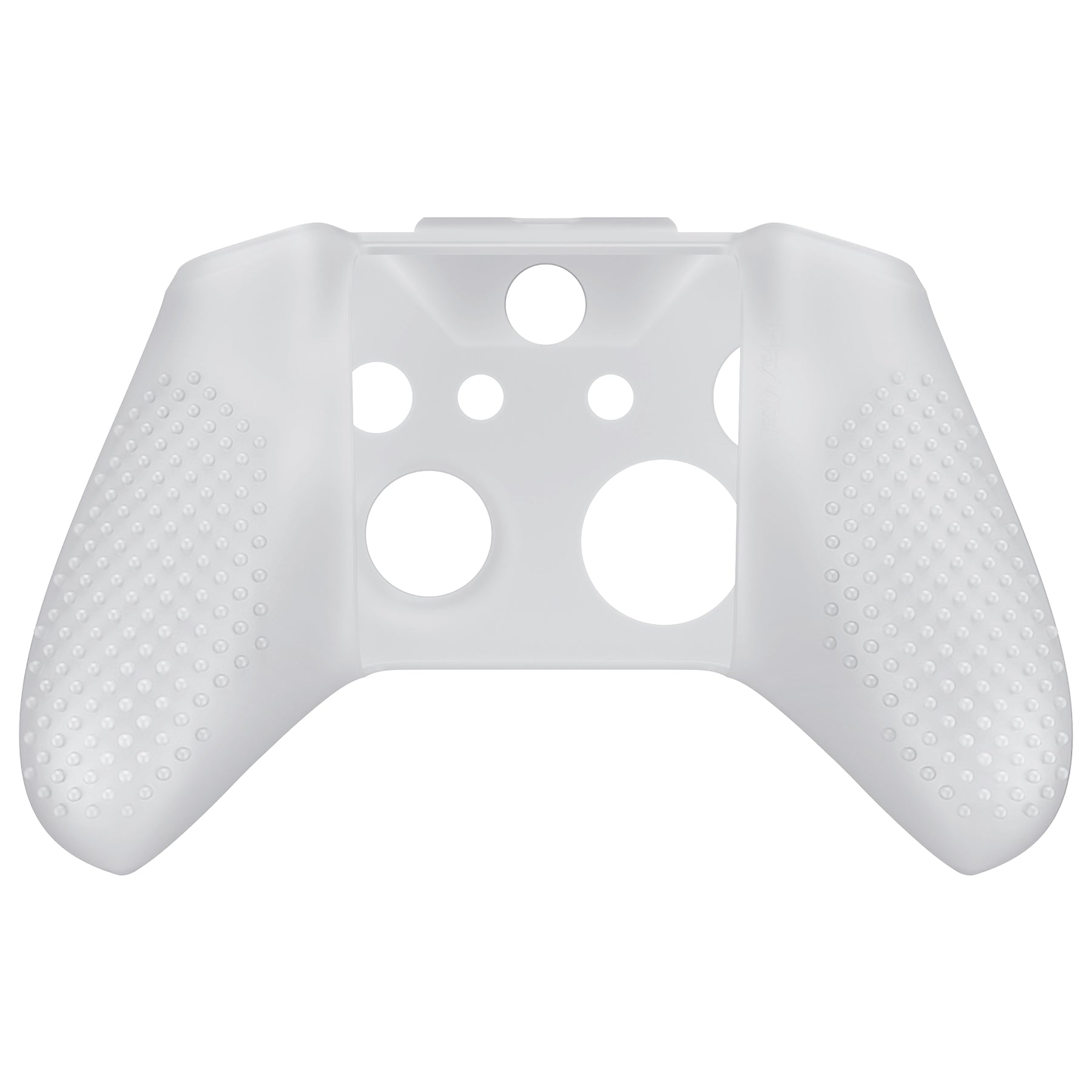eXtremeRate PlayVital Soft Anti-Slip Silicone Case Cover with Thumb Stick Grip Caps for Microsoft Xbox One X & One S Controller - Semi-Transparent Clear (XBOWP0007GC) - Perfect for Gaming, Protection & Enhanced Grip During Long Play Sessions
