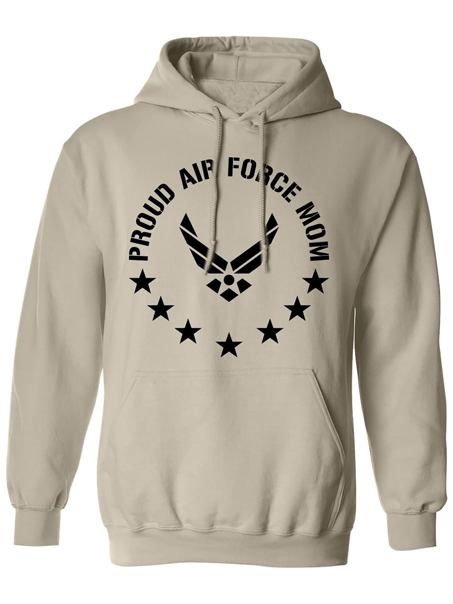 Proud Air Force Mom Hooded Sweatshirt - ZeroGravitee Military Apparel | Comfortable & Stylish Pullover for Military Moms | Perfect for Casual Wear, Military Events & Showing Support
