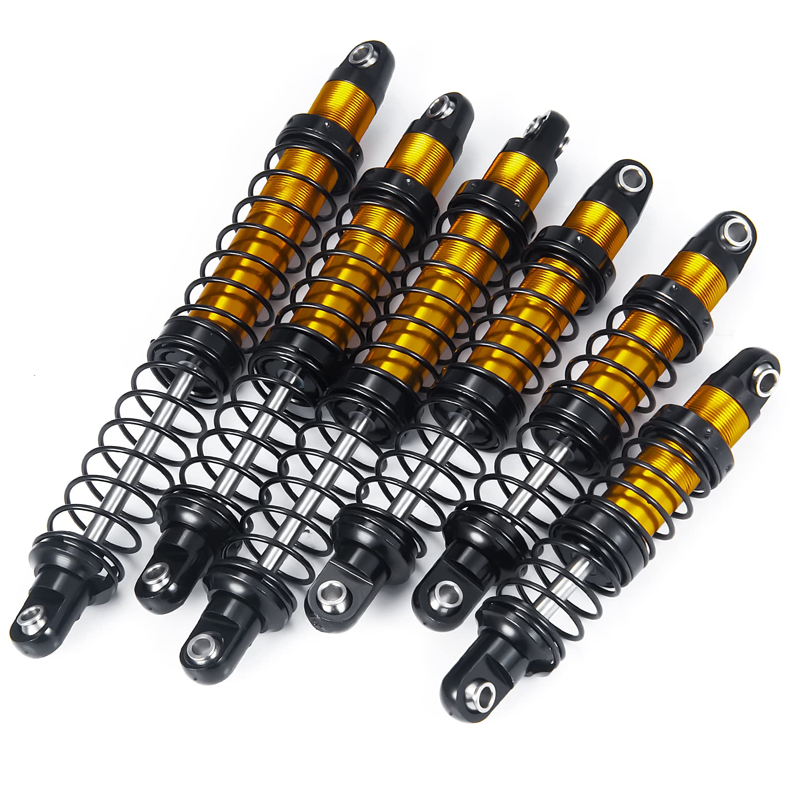 4PCS Adjustable Aluminum Alloy RC Shock Absorbers for 1/10 Scale Crawler Cars - Compatible with Axial SCX10, 90046, D90, TRX4 & Wraith (80mm) - Perfect for Off-Road Racing & Rock Crawling Adventures