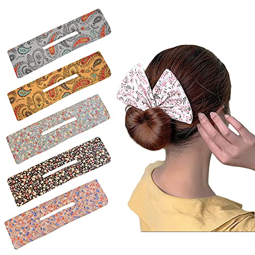 5-Piece Floral Donut Bun Maker Set for Women - Magic Hair Twist Tool, Reusable Hair Donut for Easy Updos & Hairstyles | Perfect for Weddings, Parties & Everyday Elegant Looks